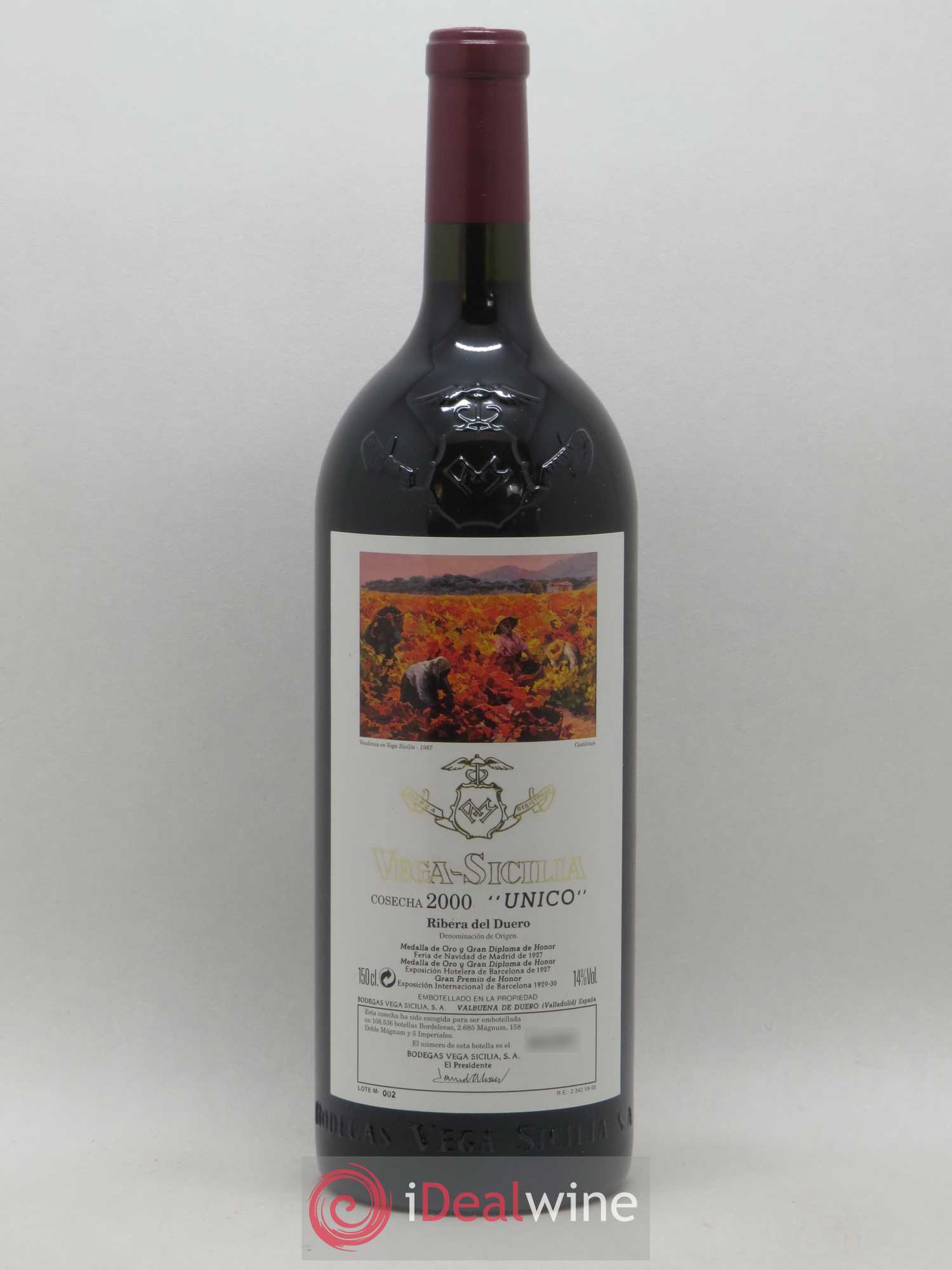 Ribera Del Duero DO Vega Sicilia Unico Famille Alvarez 2000 - Lot de 1 magnum - 0