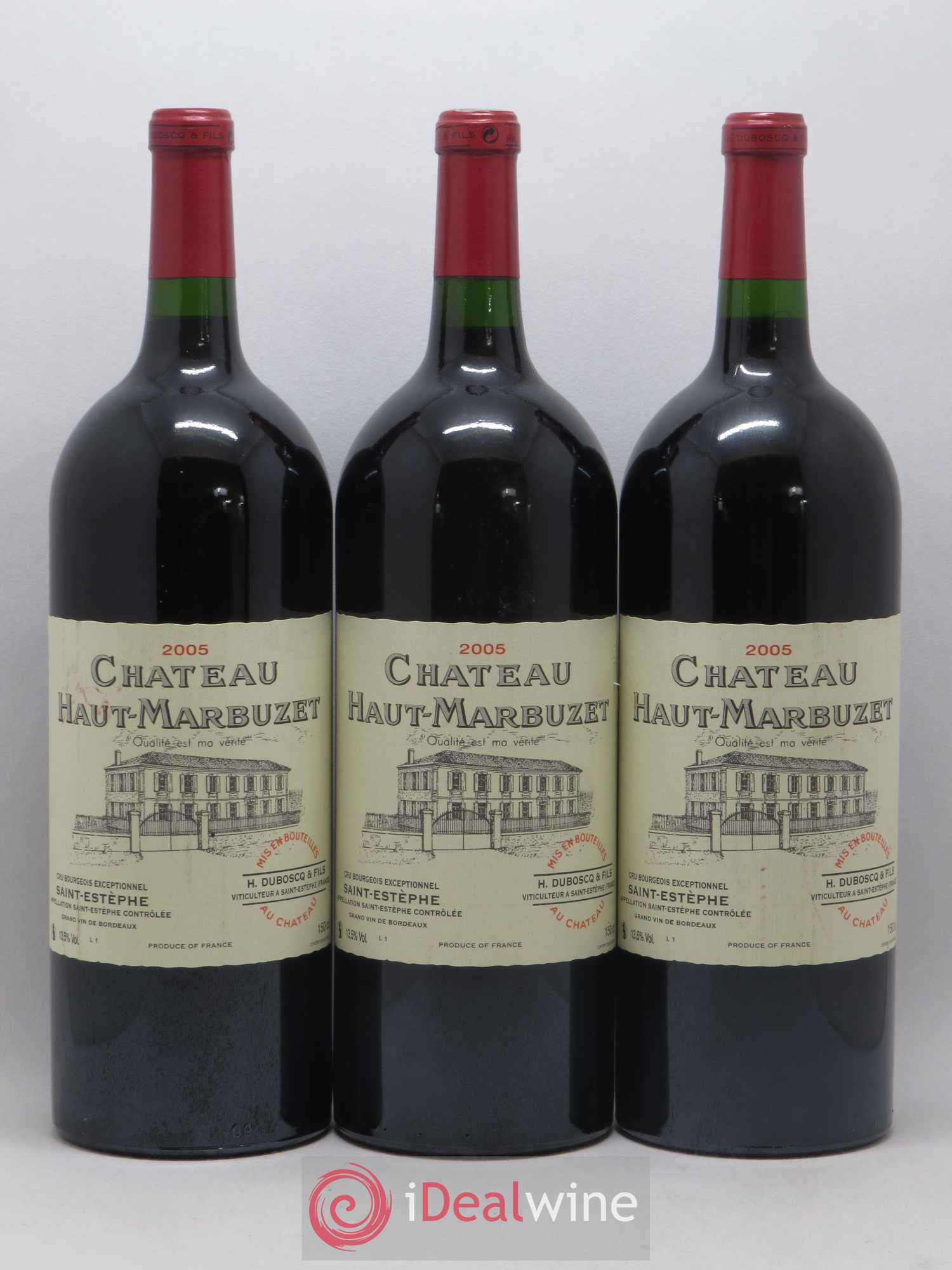 Château Haut Marbuzet 2005 - Lot de 3 magnums - 0