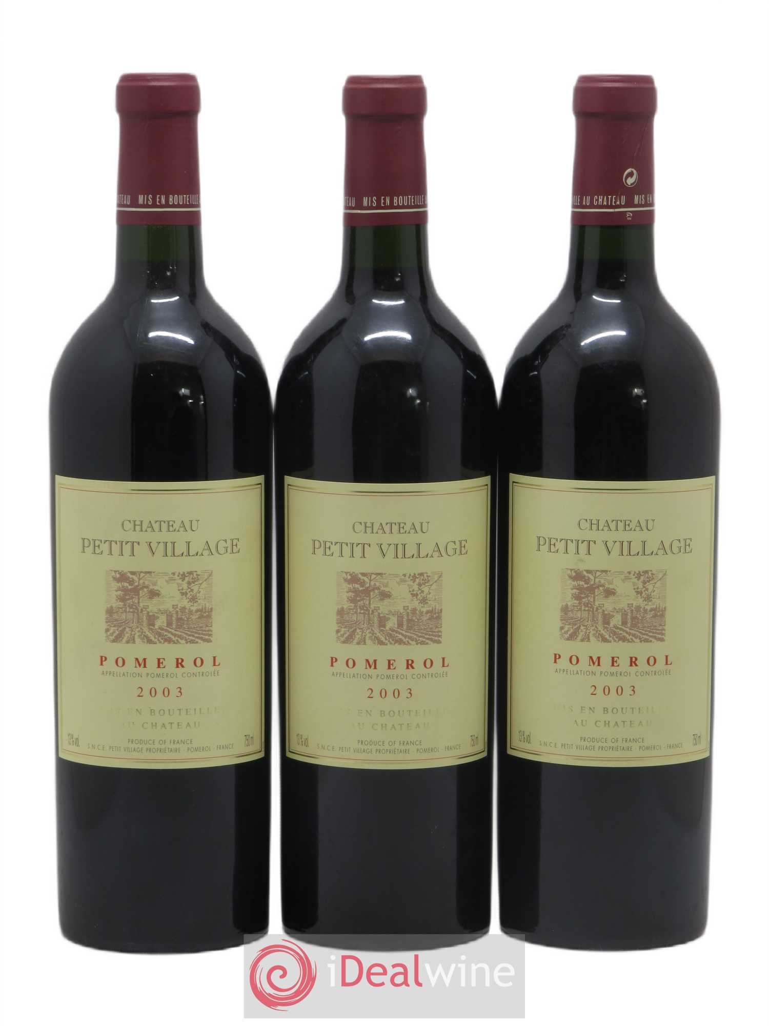 Château Petit Village 2003 - Lot de 3 bouteilles - 0
