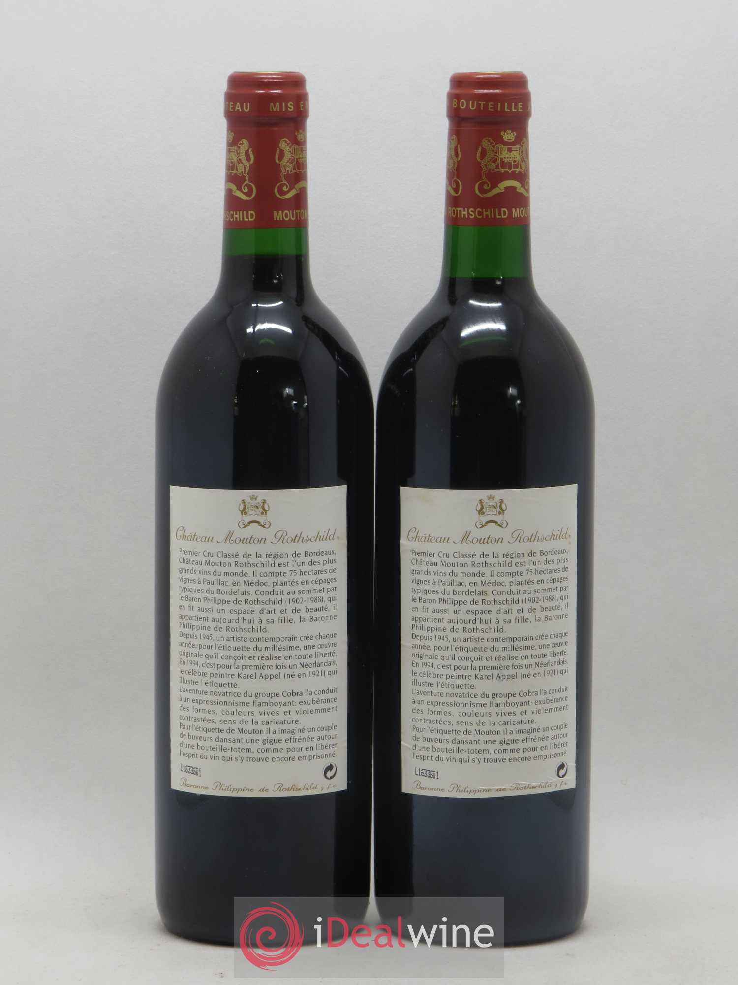 Château Mouton Rothschild 1er Grand Cru Classé 1994 - Lot de 2 bouteilles - 1