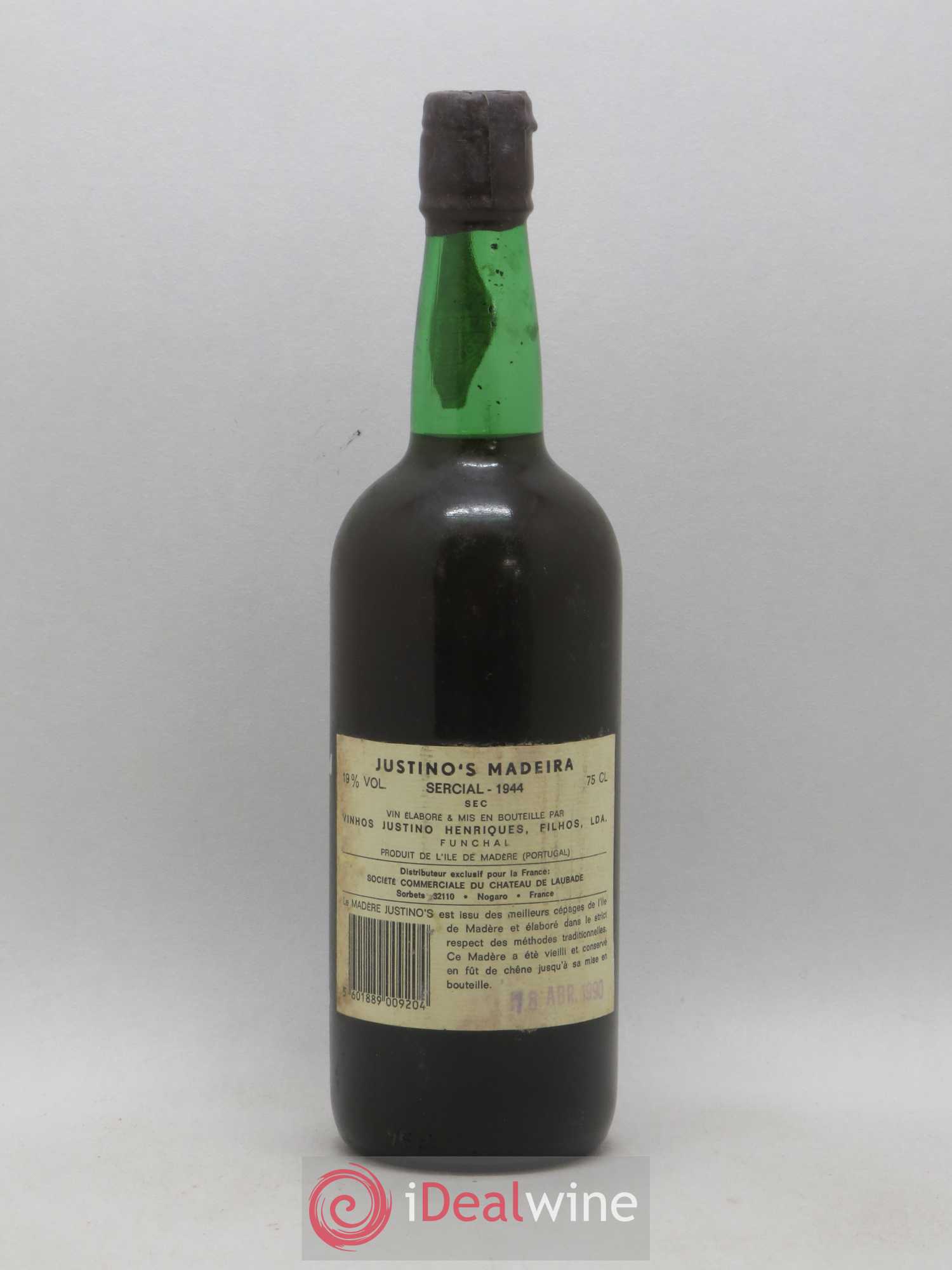 Madère Sercial V.J.H 1944 - Posten von 1 Flasche - 1