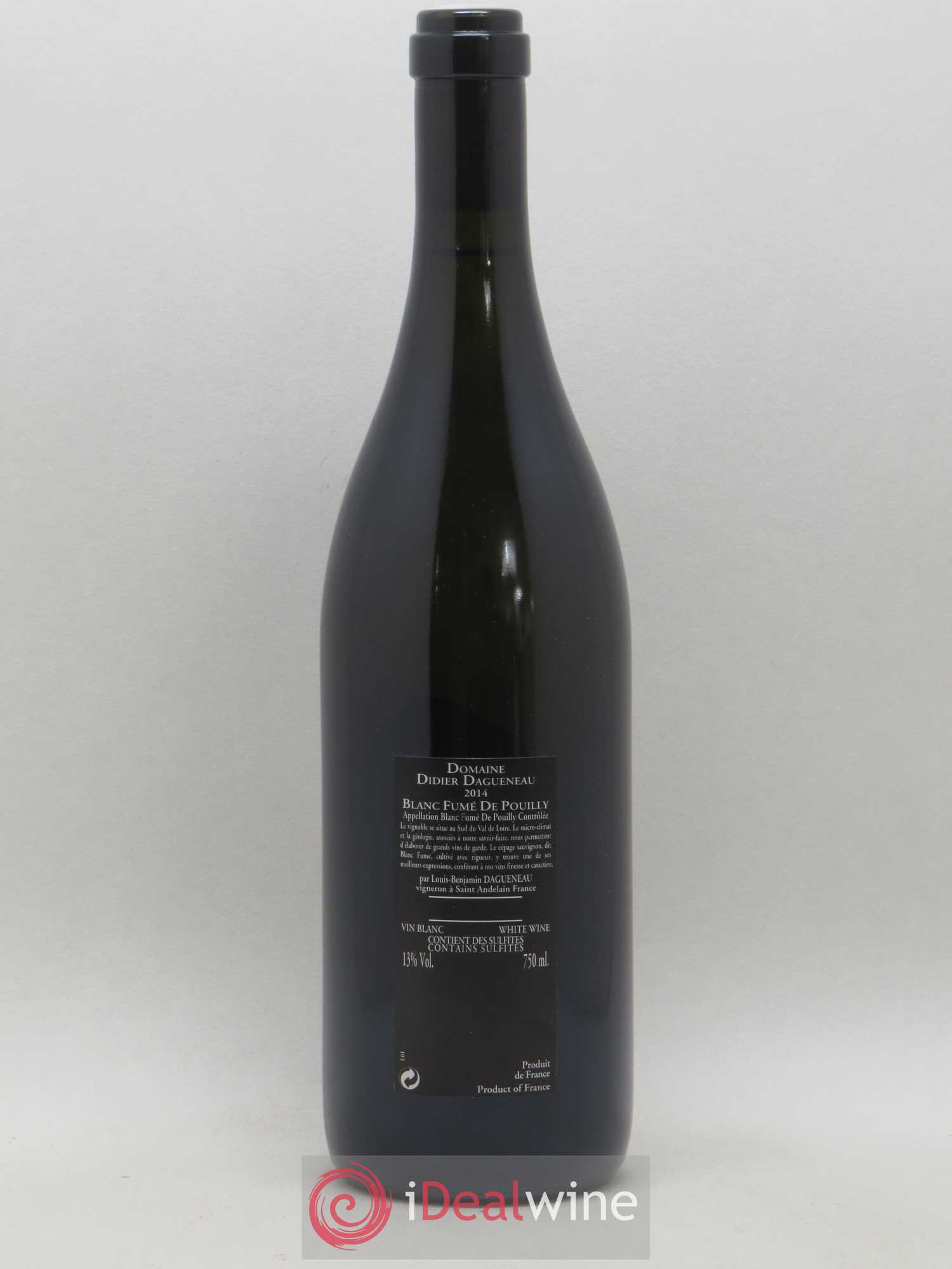 Vin de France (anciennement Pouilly-Fumé) Silex Dagueneau (Domaine Didier - Louis-Benjamin) 2014 - Lot de 1 bouteille - 1