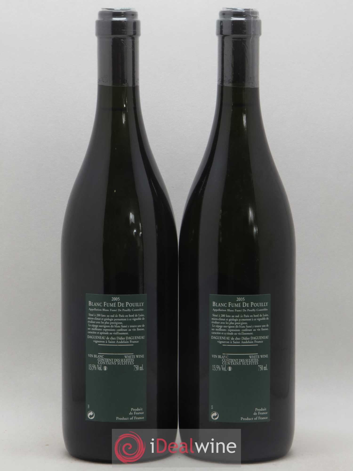 Vin de France (anciennement Pouilly-Fumé) Silex Dagueneau (Domaine Didier - Louis-Benjamin) 2005 - Lot de 2 bouteilles - 1