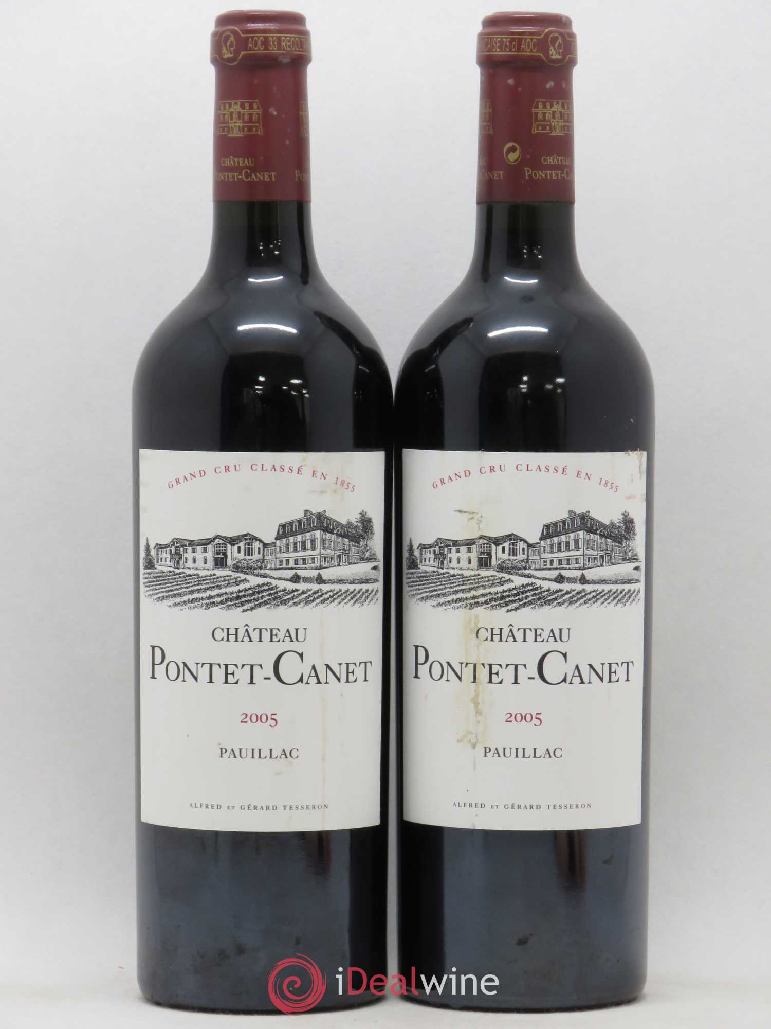 Château Pontet Canet 5ème Grand Cru Classé 2005 - Lot de 2 bouteilles - 0