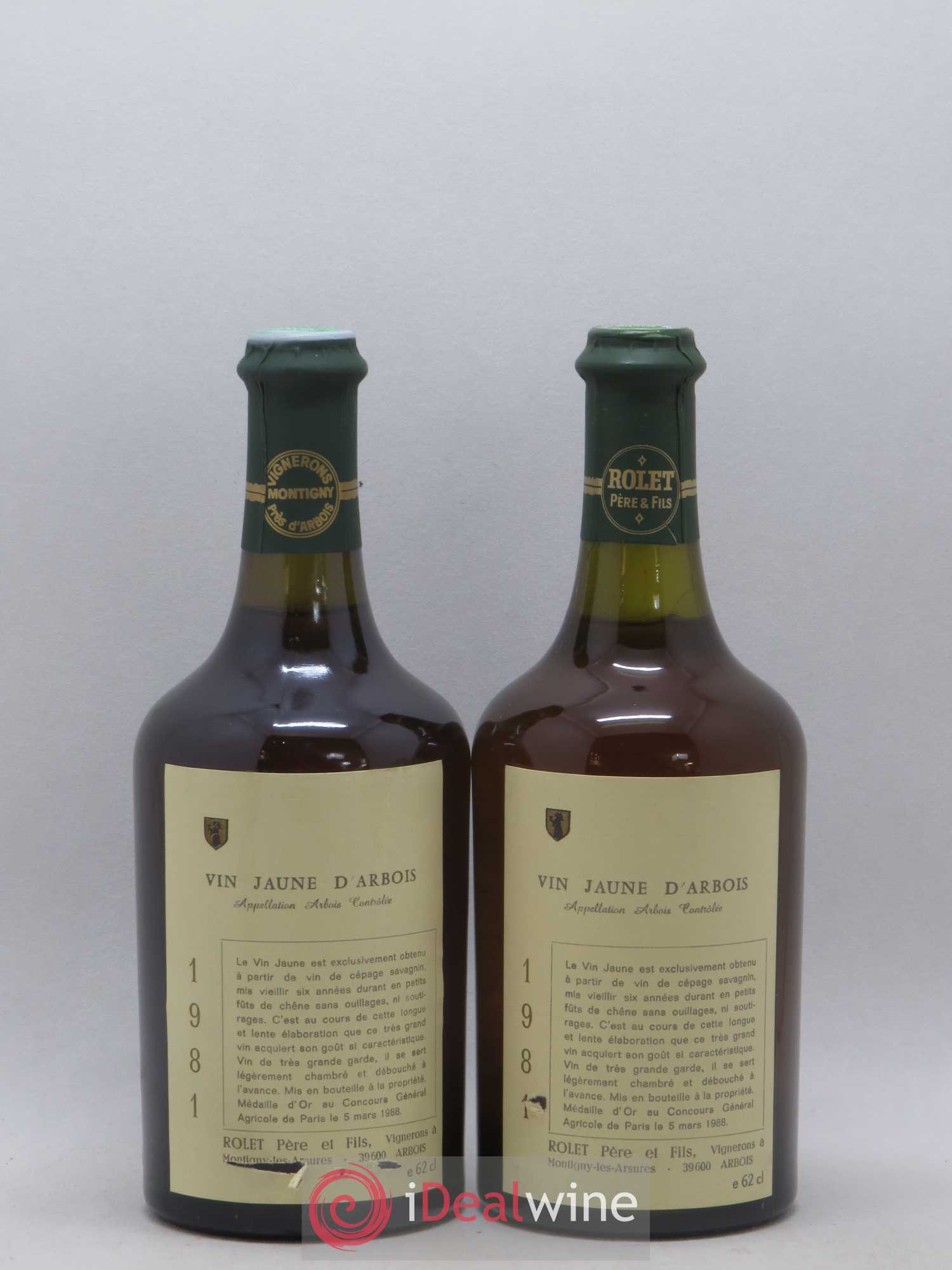 Arbois Vin Jaune Domaine Rolet 1981 - Lot de 2 bouteilles - 0