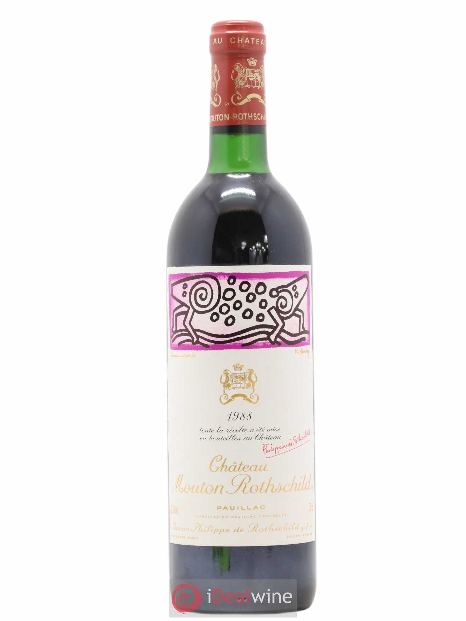 Château Mouton Rothschild 1er Grand Cru Classé 1988 - Lot de 1 bouteille - 0