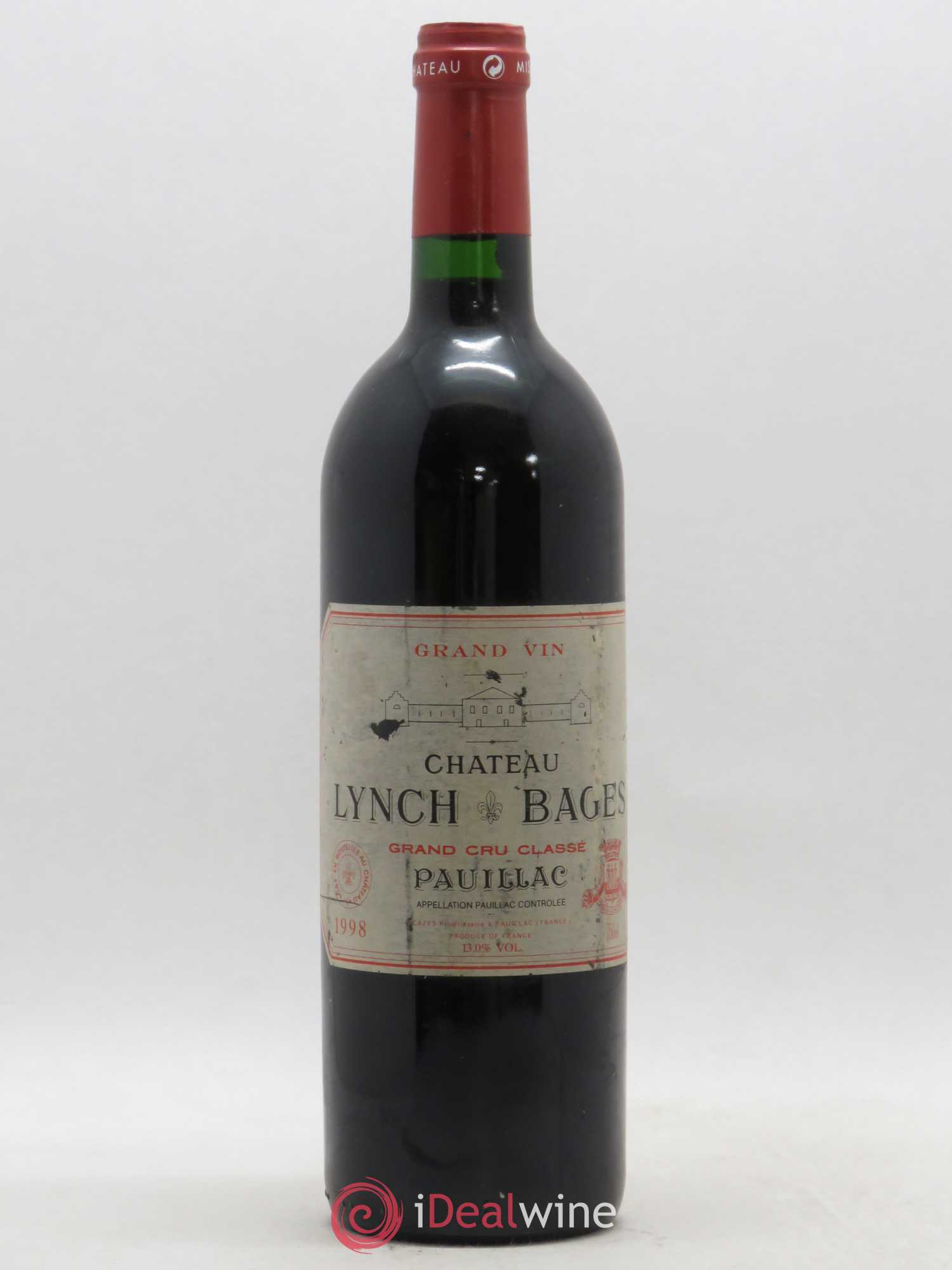 Château Lynch Bages 5ème Grand Cru Classé 1998 - Lot de 1 bouteille - 0