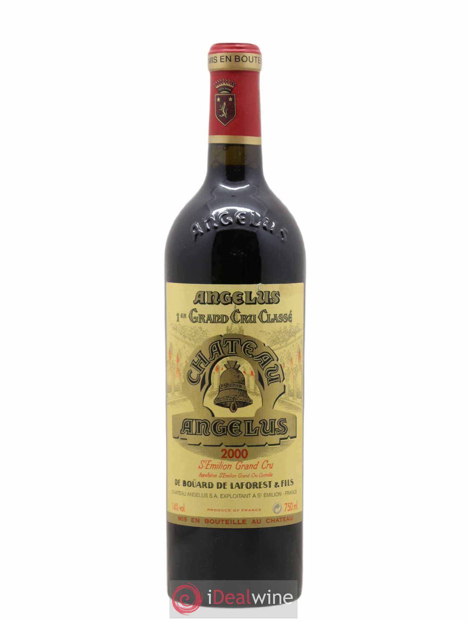 Château Angélus 1er Grand Cru Classé A 2000 - Lot de 1 bouteille - 0