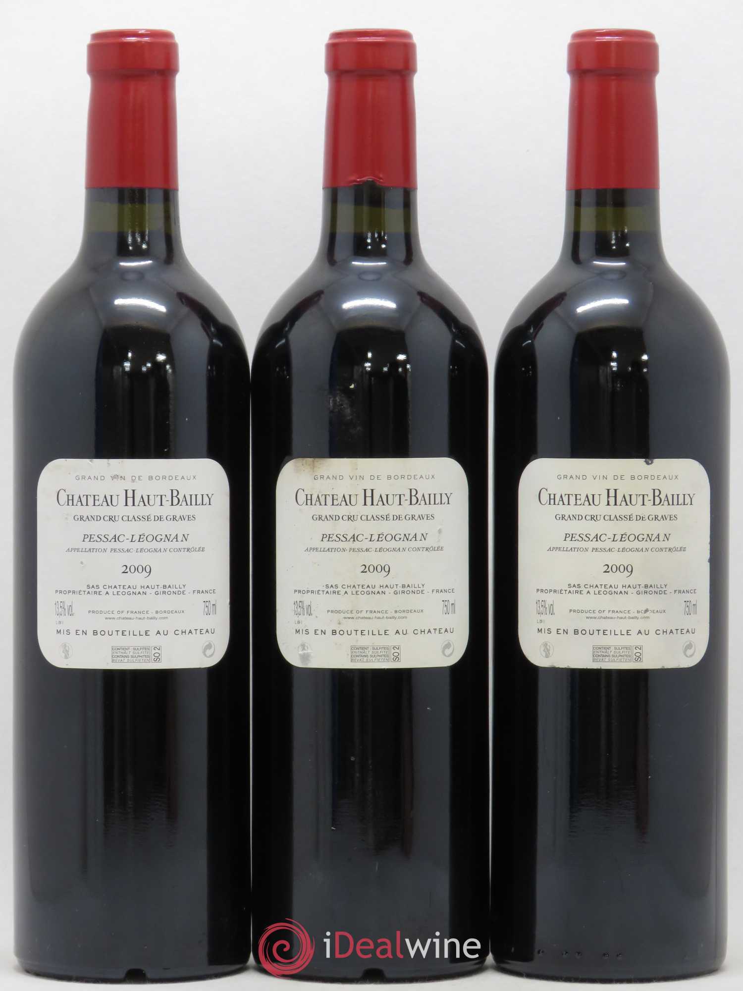Château Haut-Bailly Cru Classé de Graves 2009 - Lot de 3 bouteilles - 1