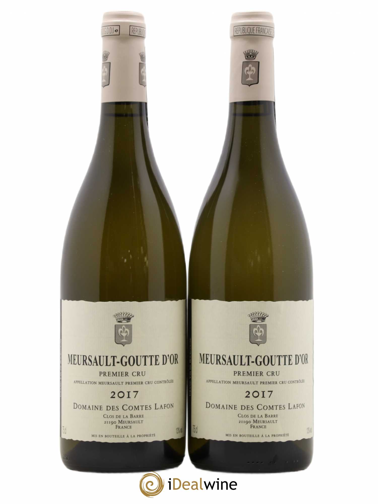 Meursault 1er Cru Goutte d'Or Comtes Lafon (Domaine des) 2017 - Lot de 2 bouteilles - 0
