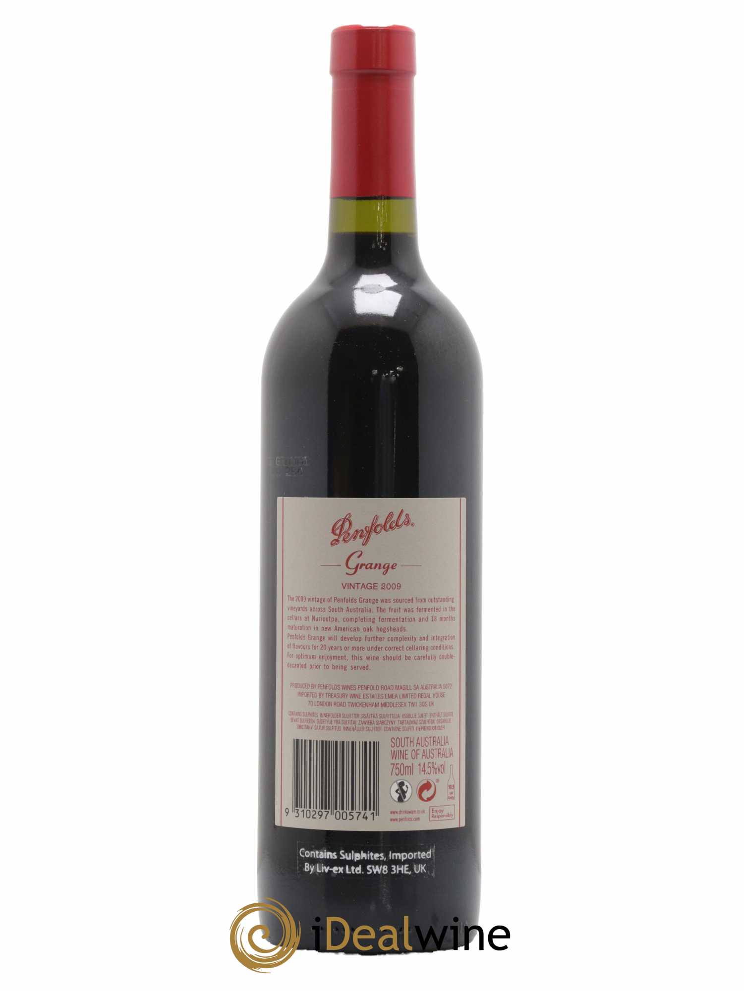 South Australia Penfolds Wines Grange 2009 - Lot de 1 bouteille - 1