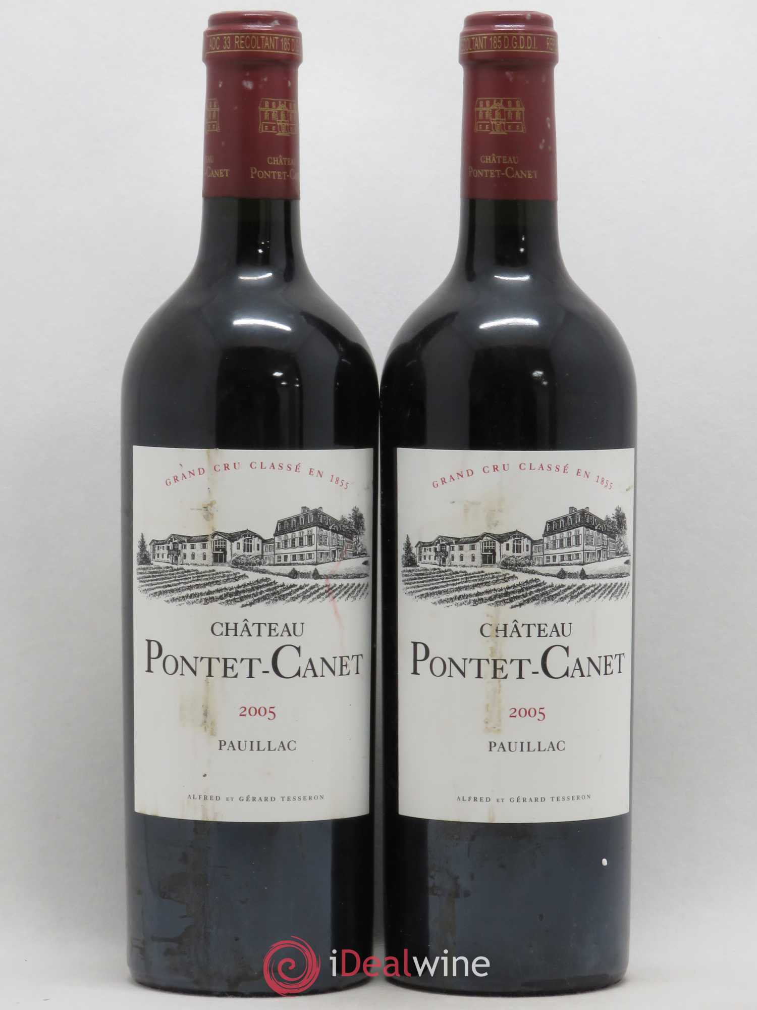 Château Pontet Canet 5ème Grand Cru Classé 2005 - Lot de 2 bouteilles - 0