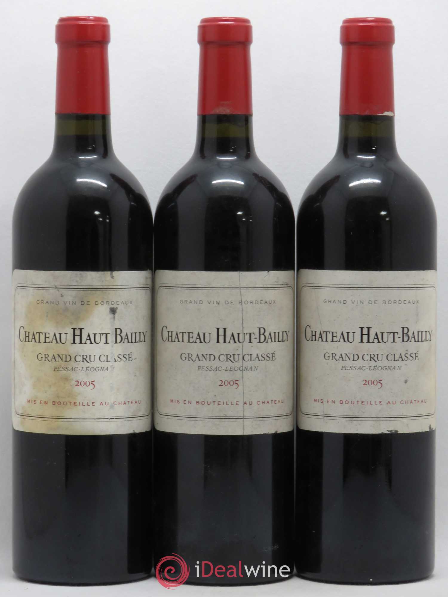 Château Haut-Bailly Cru Classé de Graves 2005 - Lot de 3 bouteilles - 0