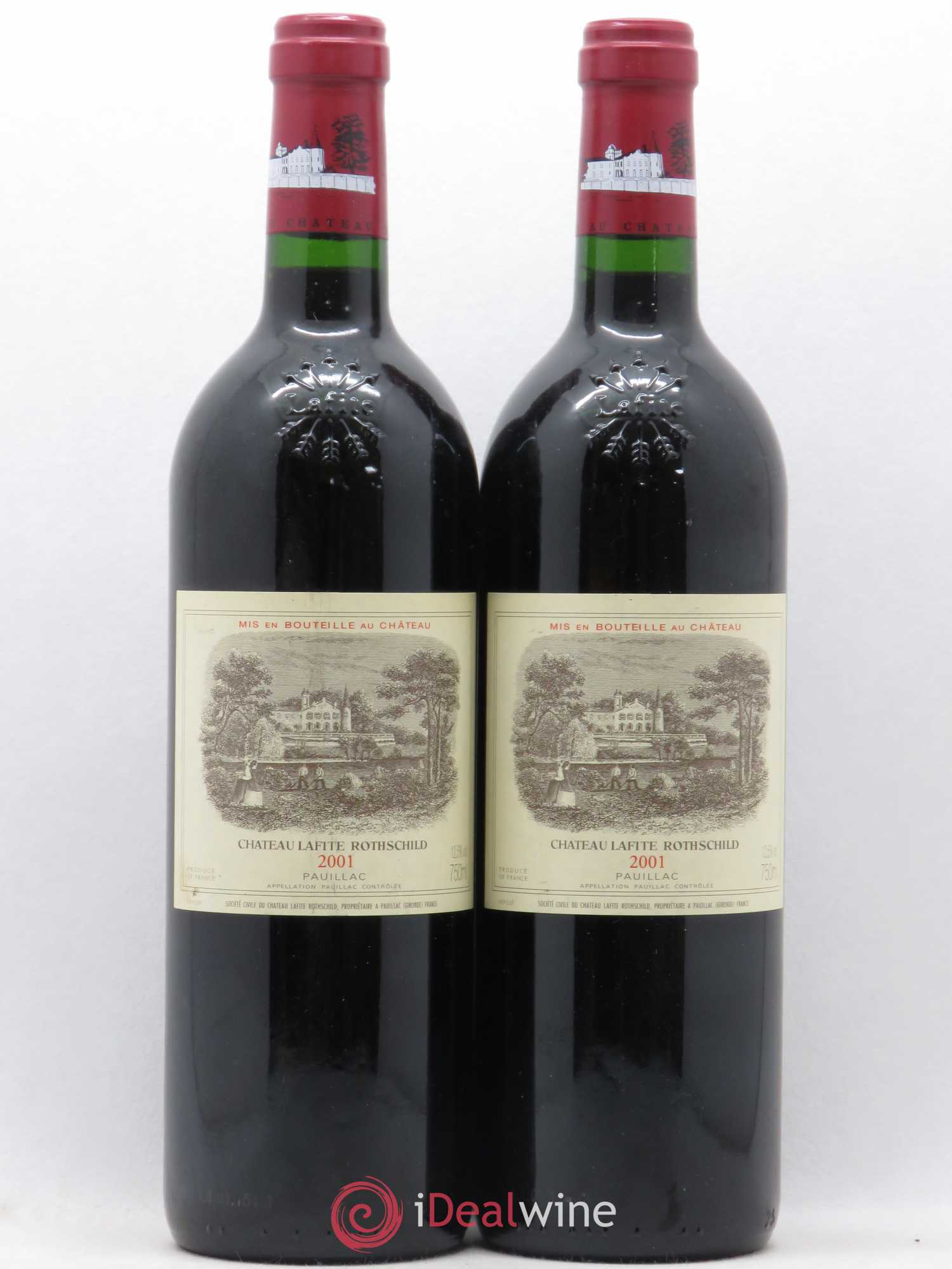 Château Lafite Rothschild 1er Grand Cru Classé 2001 - Lot de 2 bouteilles - 0