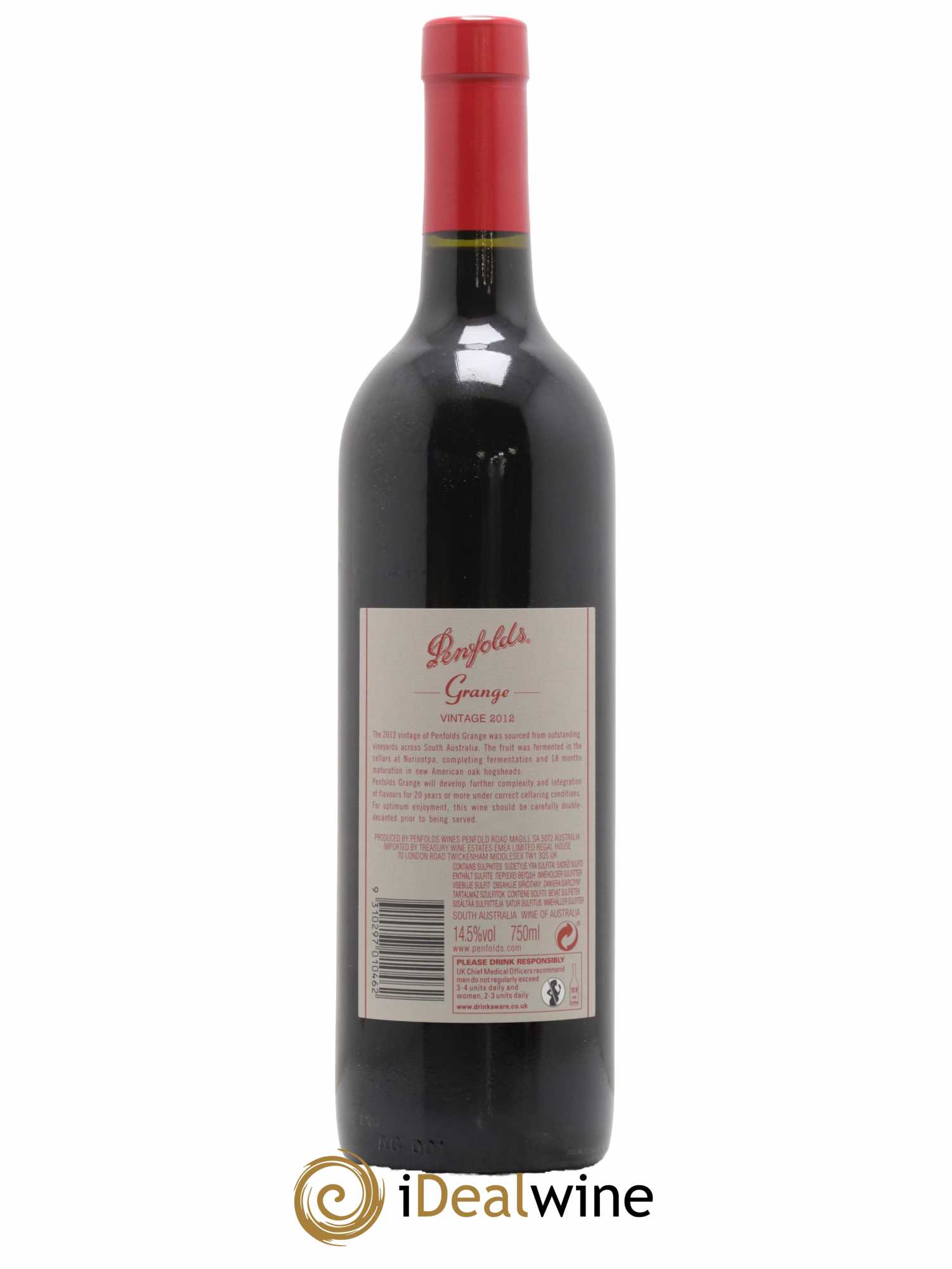 South Australia Penfolds Wines Grange BIN 95 2012 - Lot de 1 bouteille - 1