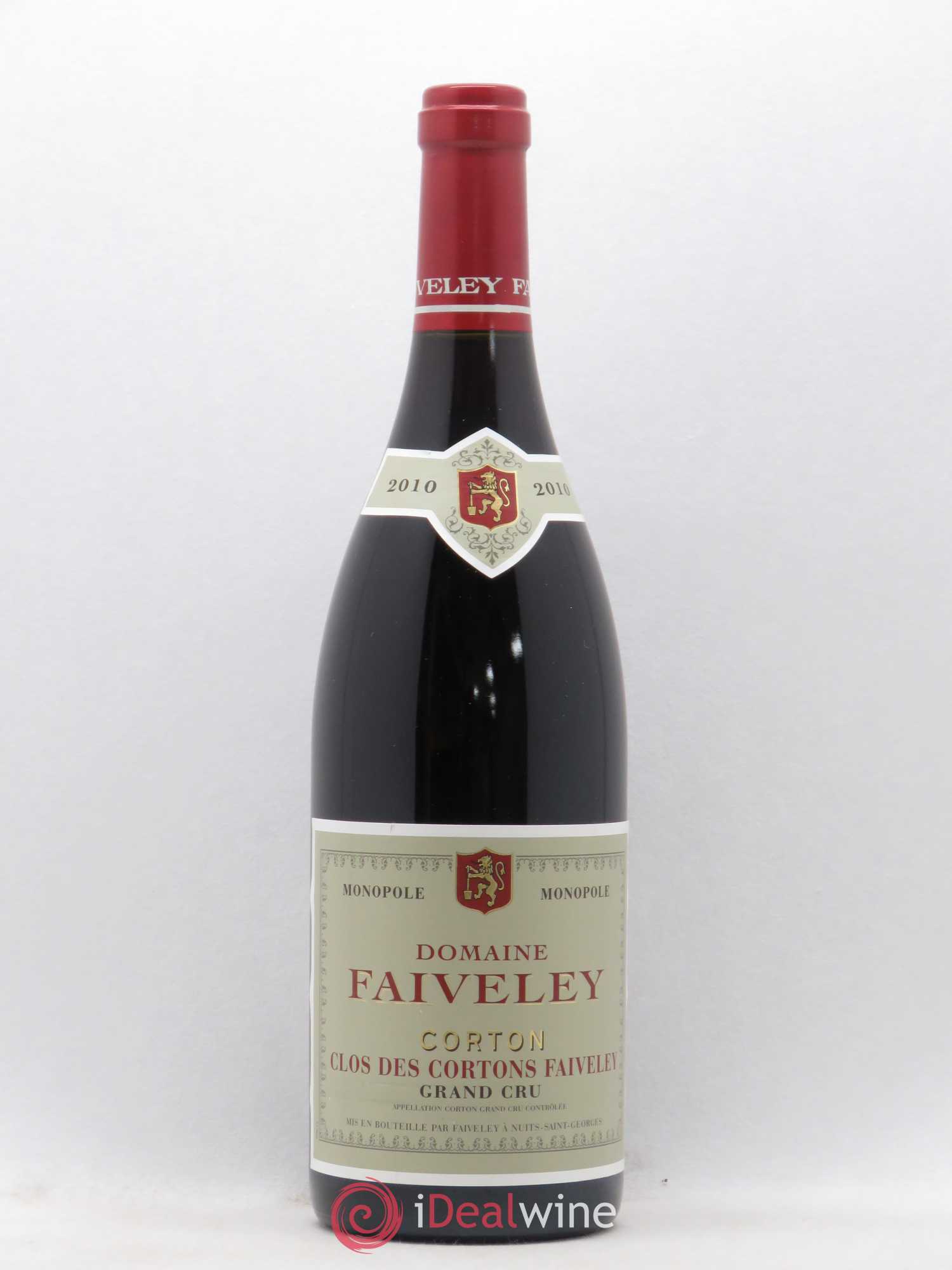 Corton Grand Cru Clos des Cortons Faiveley 2010 - Lot de 1 bouteille - 0