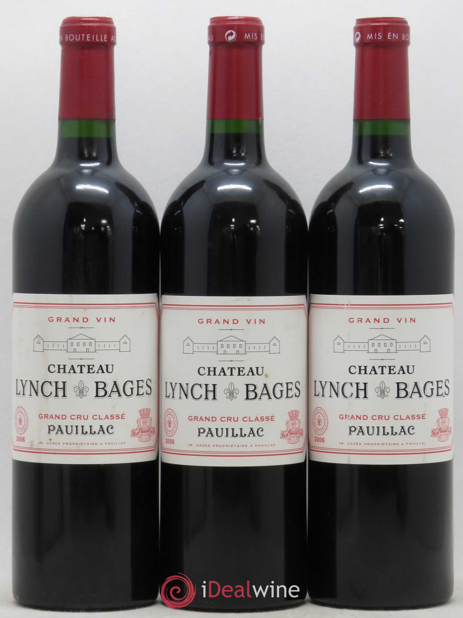 Château Lynch Bages 5ème Grand Cru Classé 2006 - Lot de 3 bouteilles - 0
