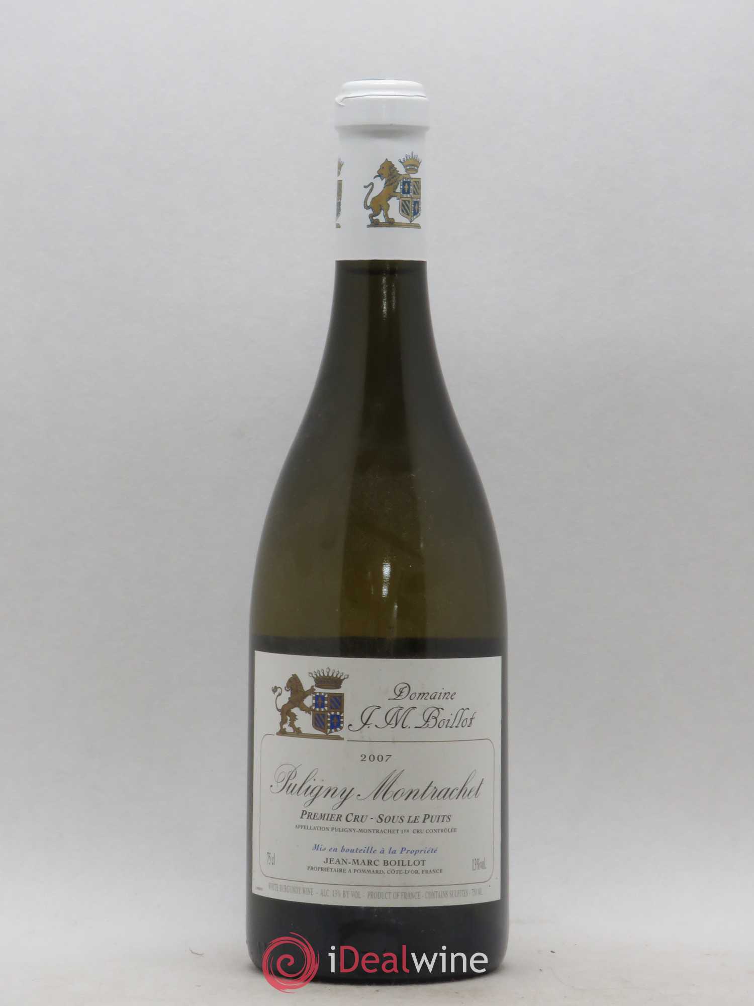 Puligny-Montrachet 1er Cru Sous Le Puits Jean-Marc Boillot 2007 - Posten von 1 Flasche - 0