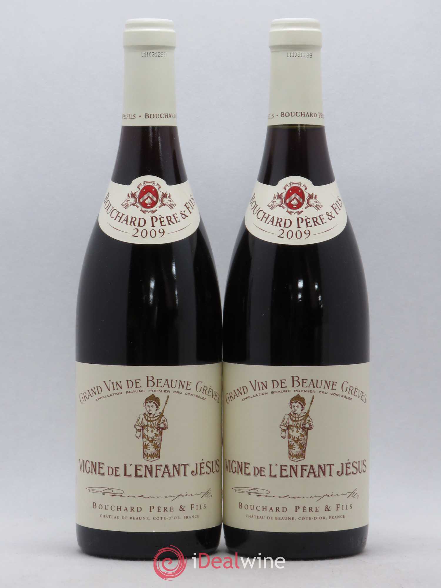 Beaune 1er Cru Grèves - Vigne de l'Enfant Jésus Bouchard Père & Fils 2009 - Lot de 2 bouteilles - 0