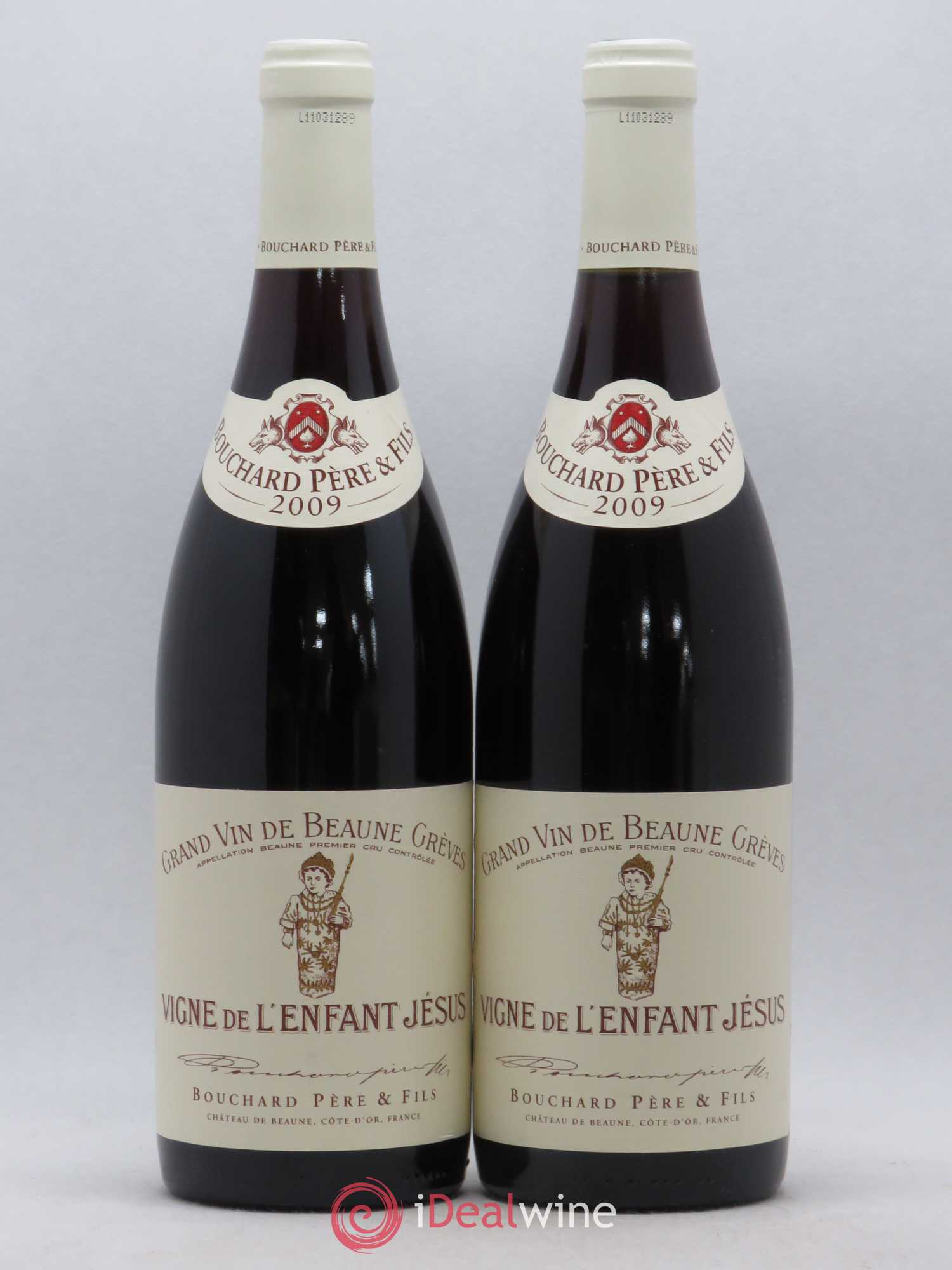 Beaune 1er Cru Grèves - Vigne de l'Enfant Jésus Bouchard Père & Fils 2009 - Lot de 2 bouteilles - 0
