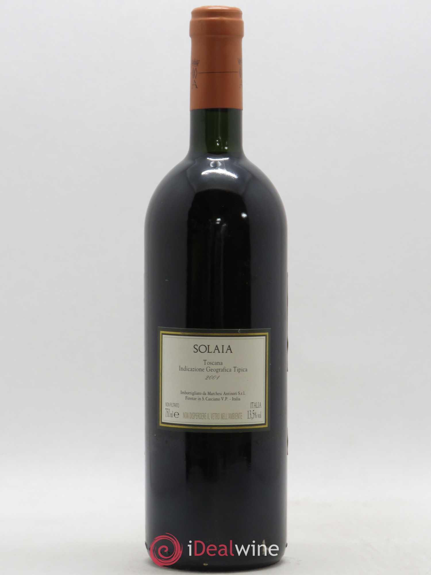 Toscana IGT Solaia Tenuta Tignanello - Marchesi Antinori 2001 - Lot de 1 bouteille - 1