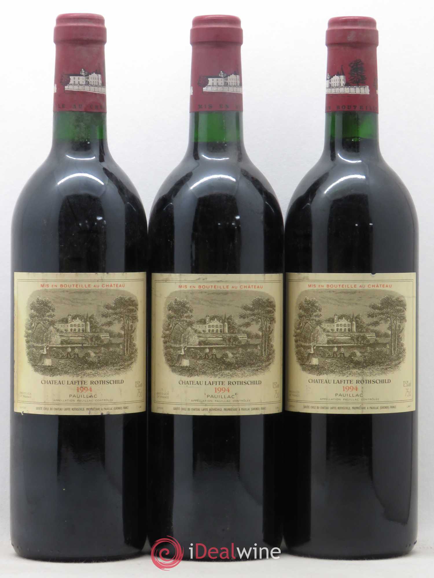 Château Lafite Rothschild 1er Grand Cru Classé 1994 - Lot de 3 bouteilles - 0