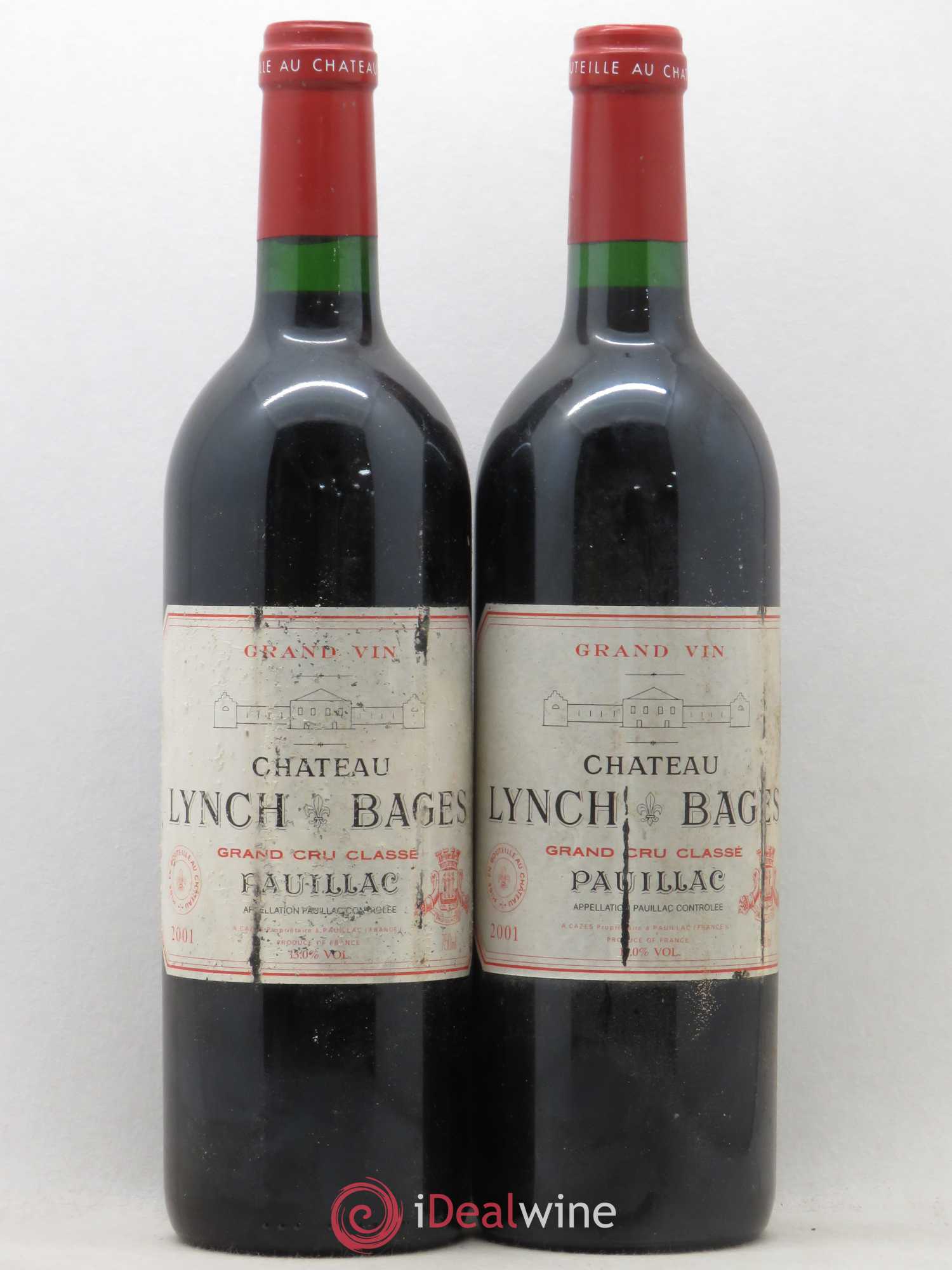 Château Lynch Bages 5ème Grand Cru Classé 2001 - Lot de 2 bouteilles - 0