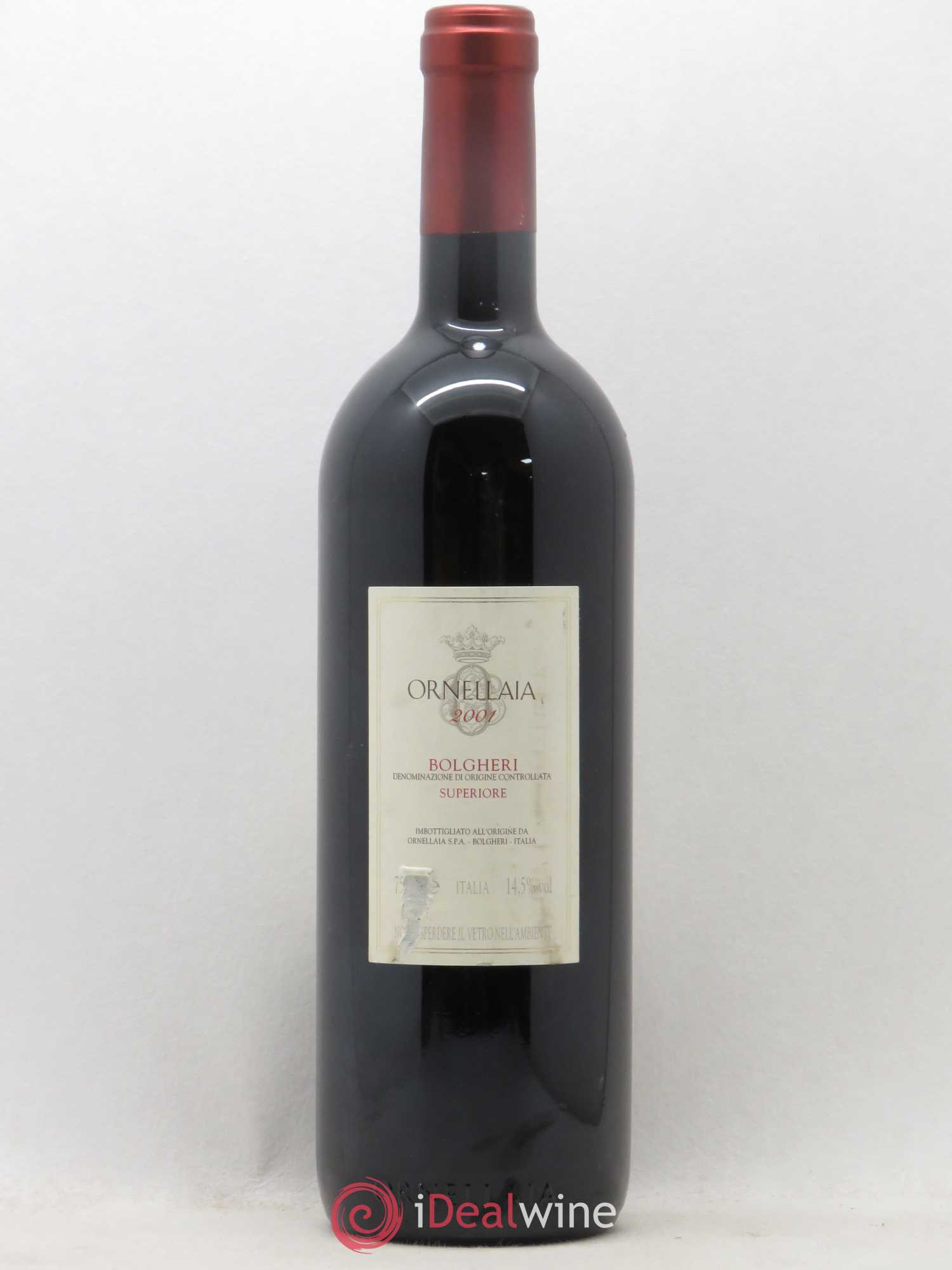 Bolgheri DOC Superiore Ornellaia Tenuta Dell'Ornellaia - Frescobaldi 2001 - Lot de 1 bouteille - 1