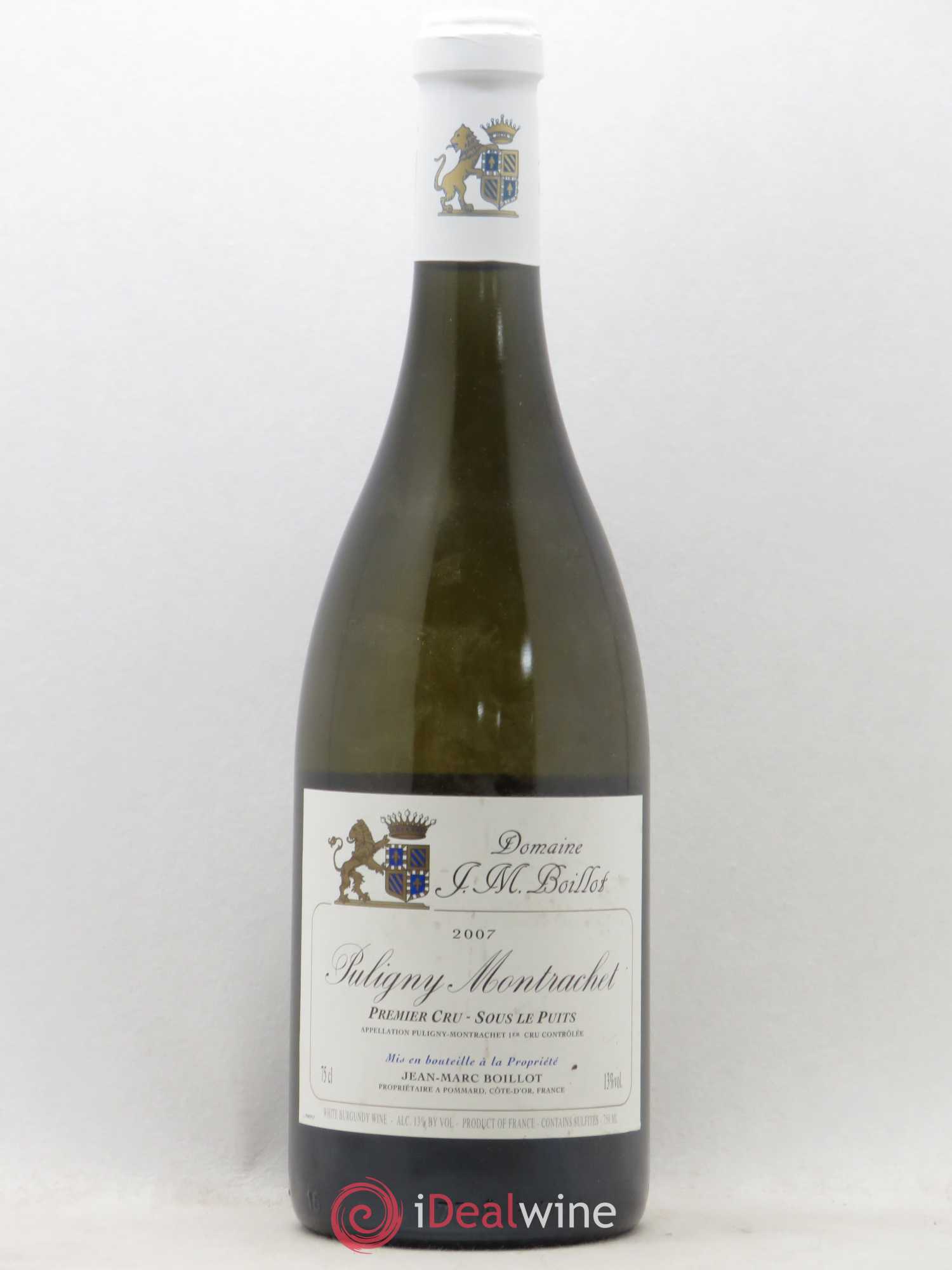 Puligny-Montrachet 1er Cru Sous Le Puits Jean-Marc Boillot 2007 - Posten von 1 Flasche - 0