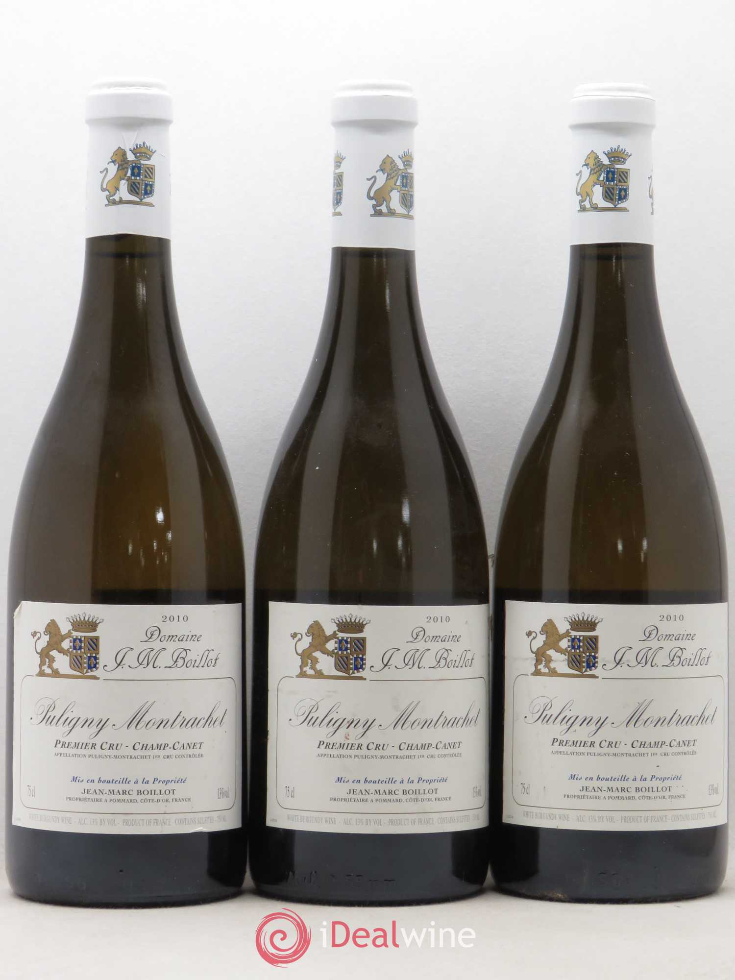 Puligny-Montrachet 1er Cru Champ Canet Jean-Marc Boillot 2010 - Posten von 3 Flaschen - 0