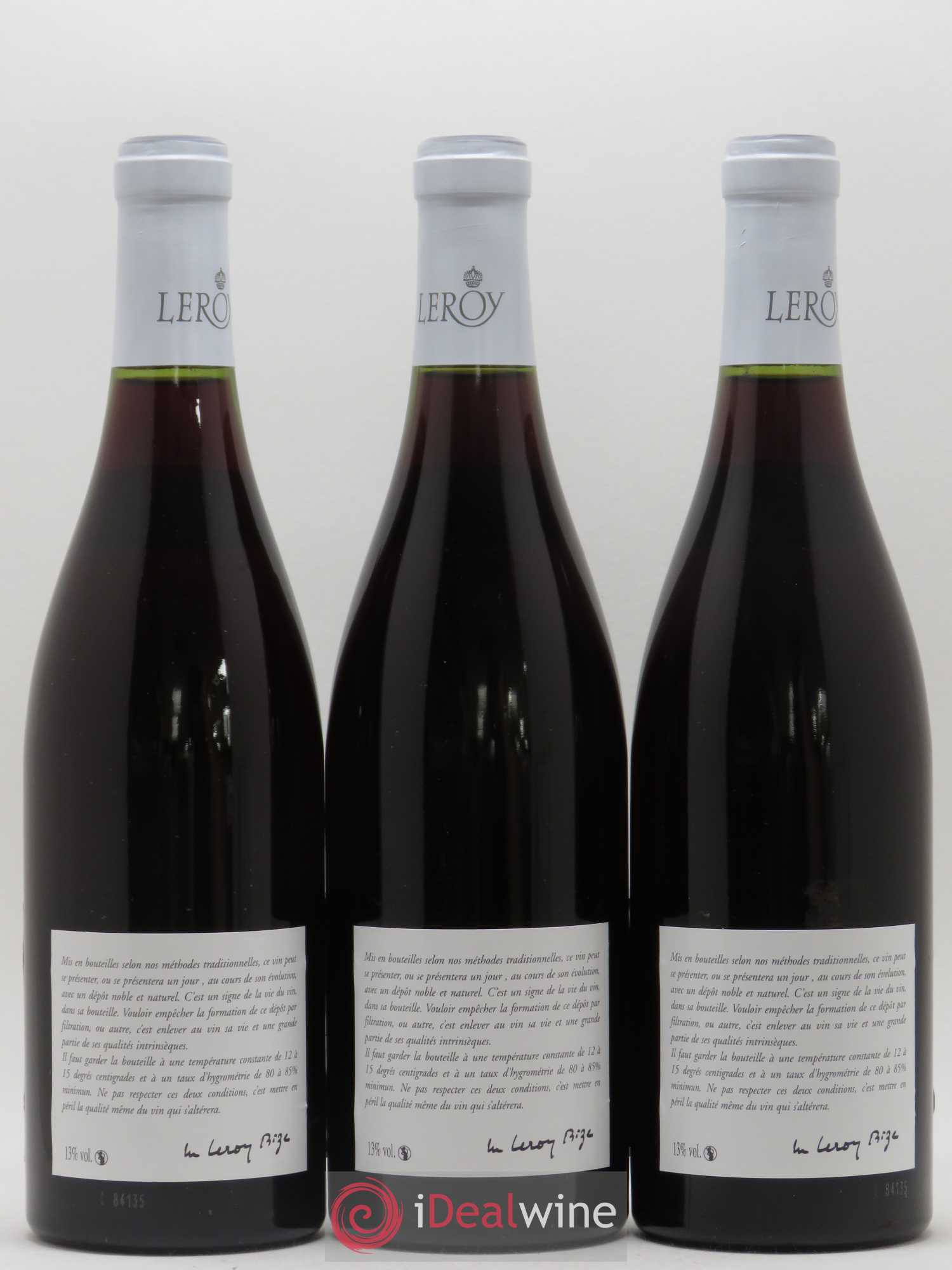 Morey-Saint-Denis Leroy SA 1984 - Lot de 3 bouteilles - 1