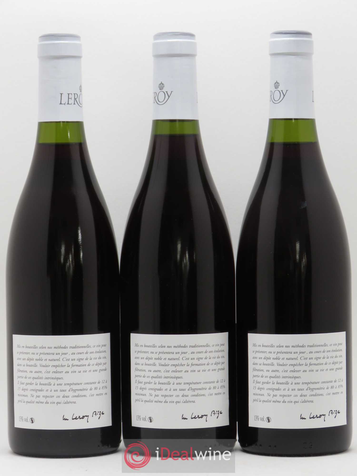 Nuits-Saint-Georges Leroy SA 2013 - Lot de 3 bouteilles - 1