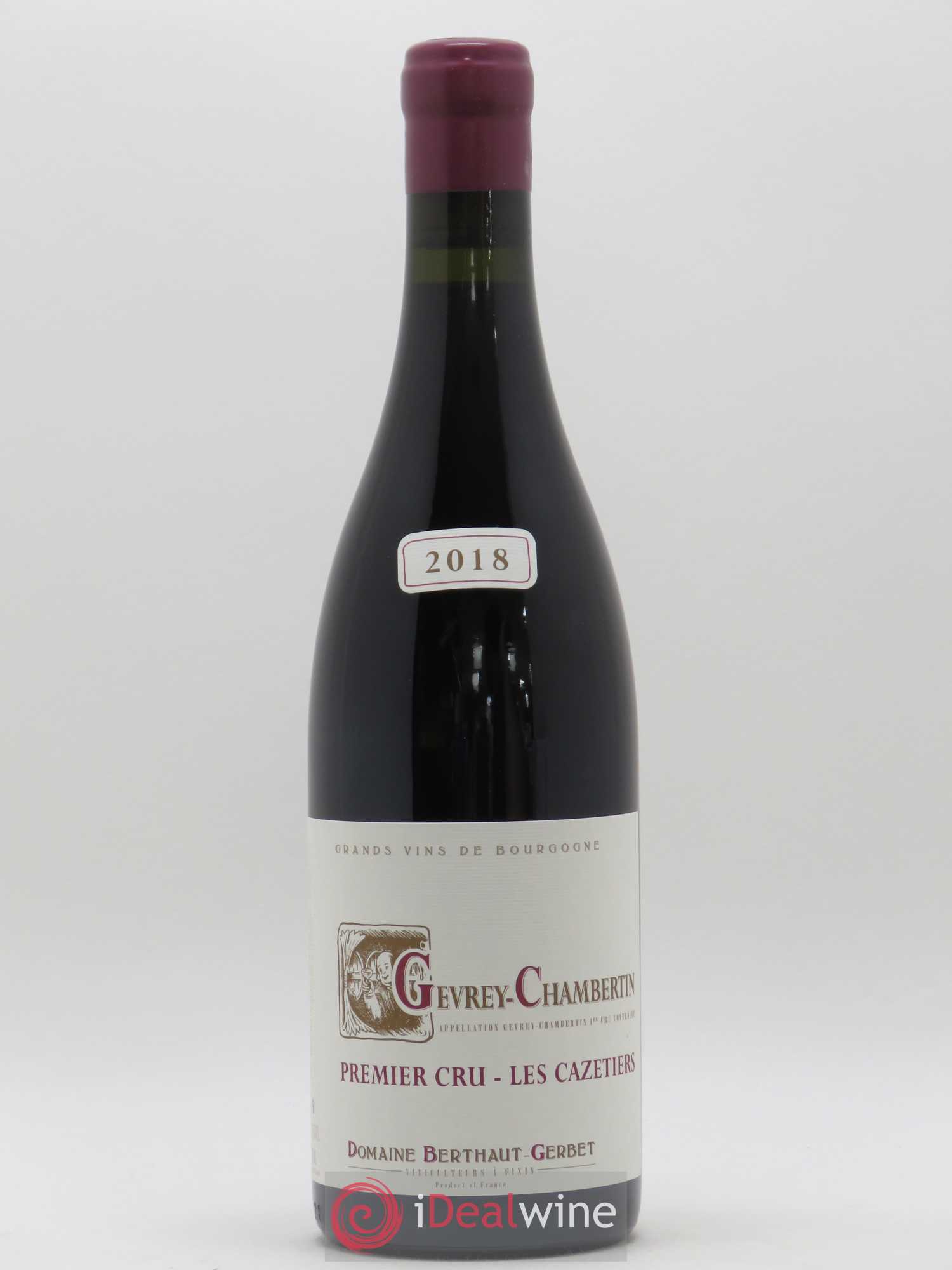 Gevrey-Chambertin 1er Cru Les Cazetiers Domaine Berthaut Gerbet 2018 - Posten von 1 Flasche - 0