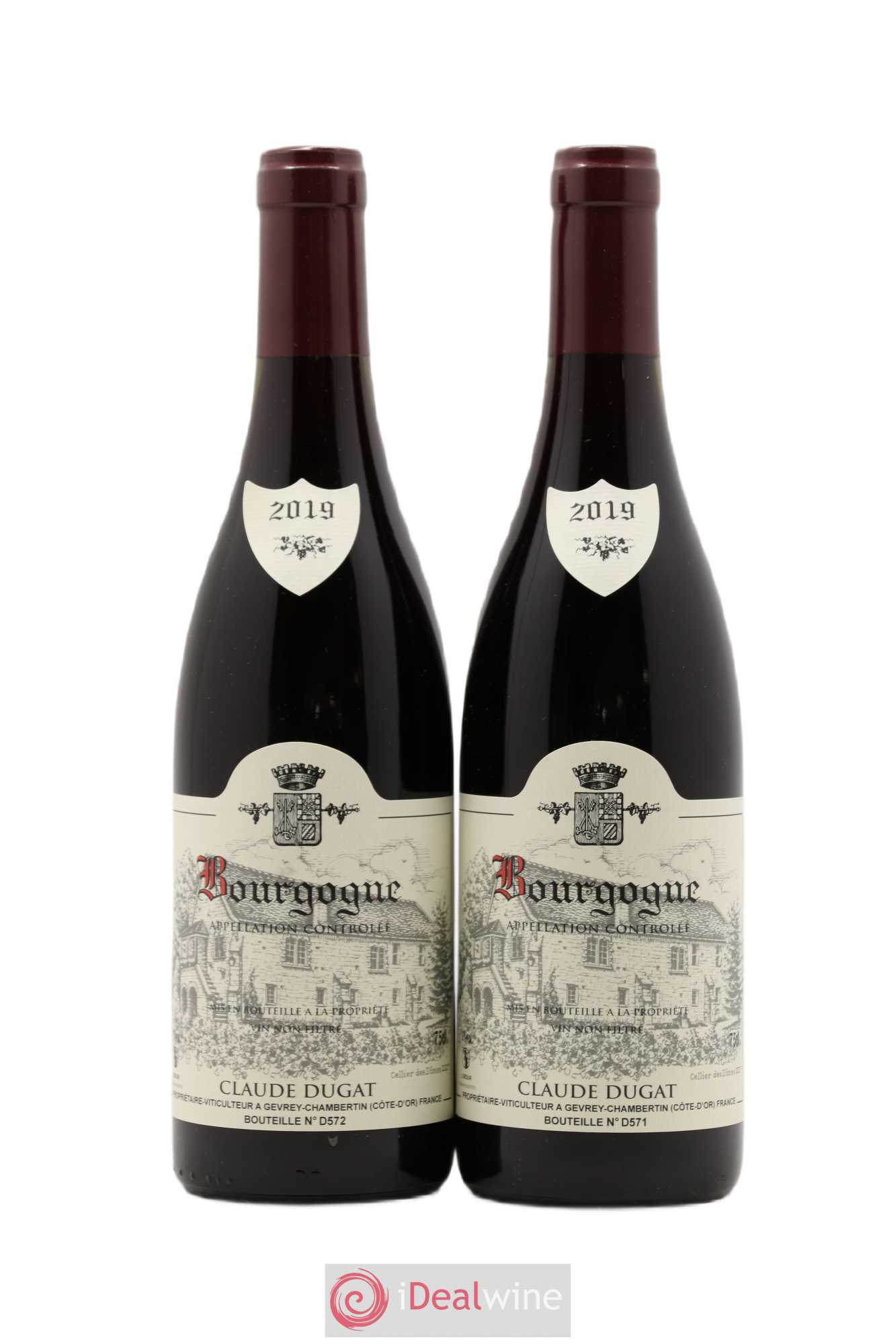 Bourgogne Claude Dugat 2019 - Lot de 2 bouteilles - 0