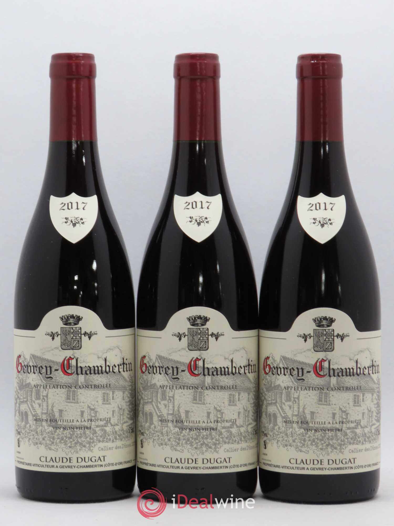 Gevrey-Chambertin Claude Dugat (sans prix de réserve) 2017 - Lot de 3 bouteilles - 0