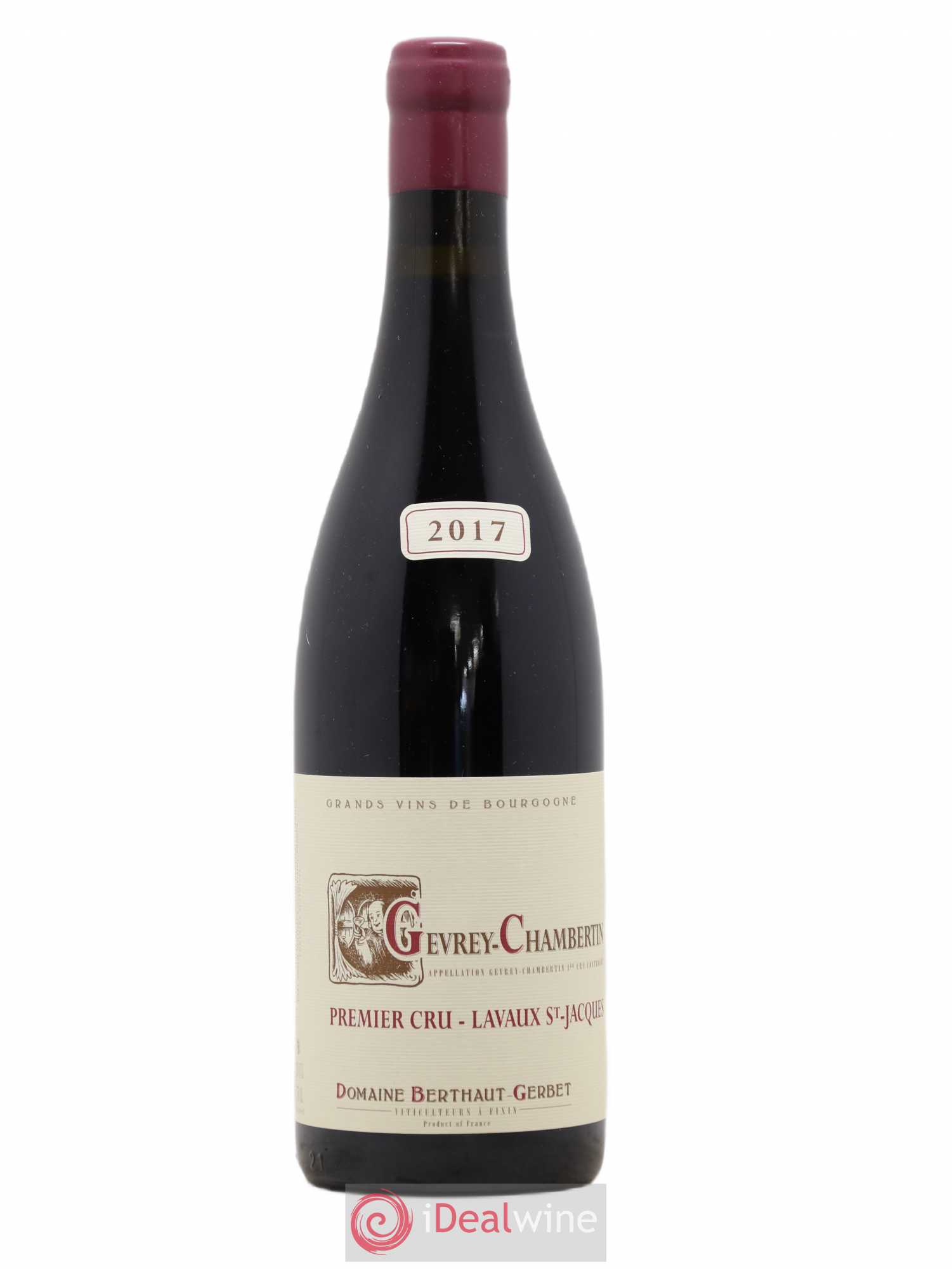 Gevrey-Chambertin 1er Cru Lavaux Saint-Jacques Berthaut Gerbet (Domaine) 2017 - Lot de 1 bouteille - 0