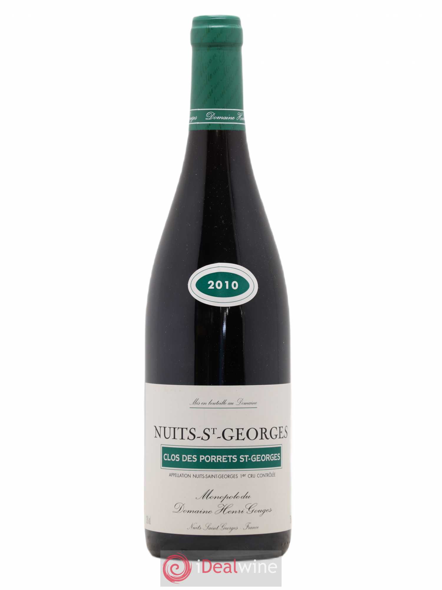 Nuits-Saint-Georges 1er Cru Clos des Porrets St Georges Henri Gouges 2010 - Lot de 1 bouteille - 0