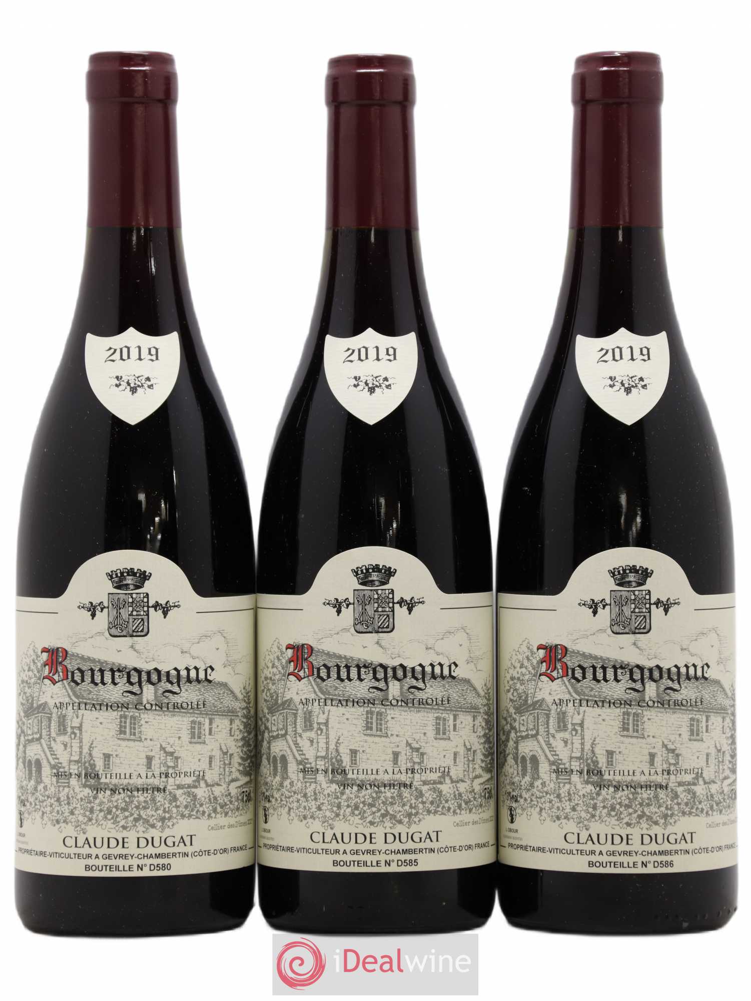 Bourgogne Claude Dugat 2019 - Lot de 3 bouteilles - 0
