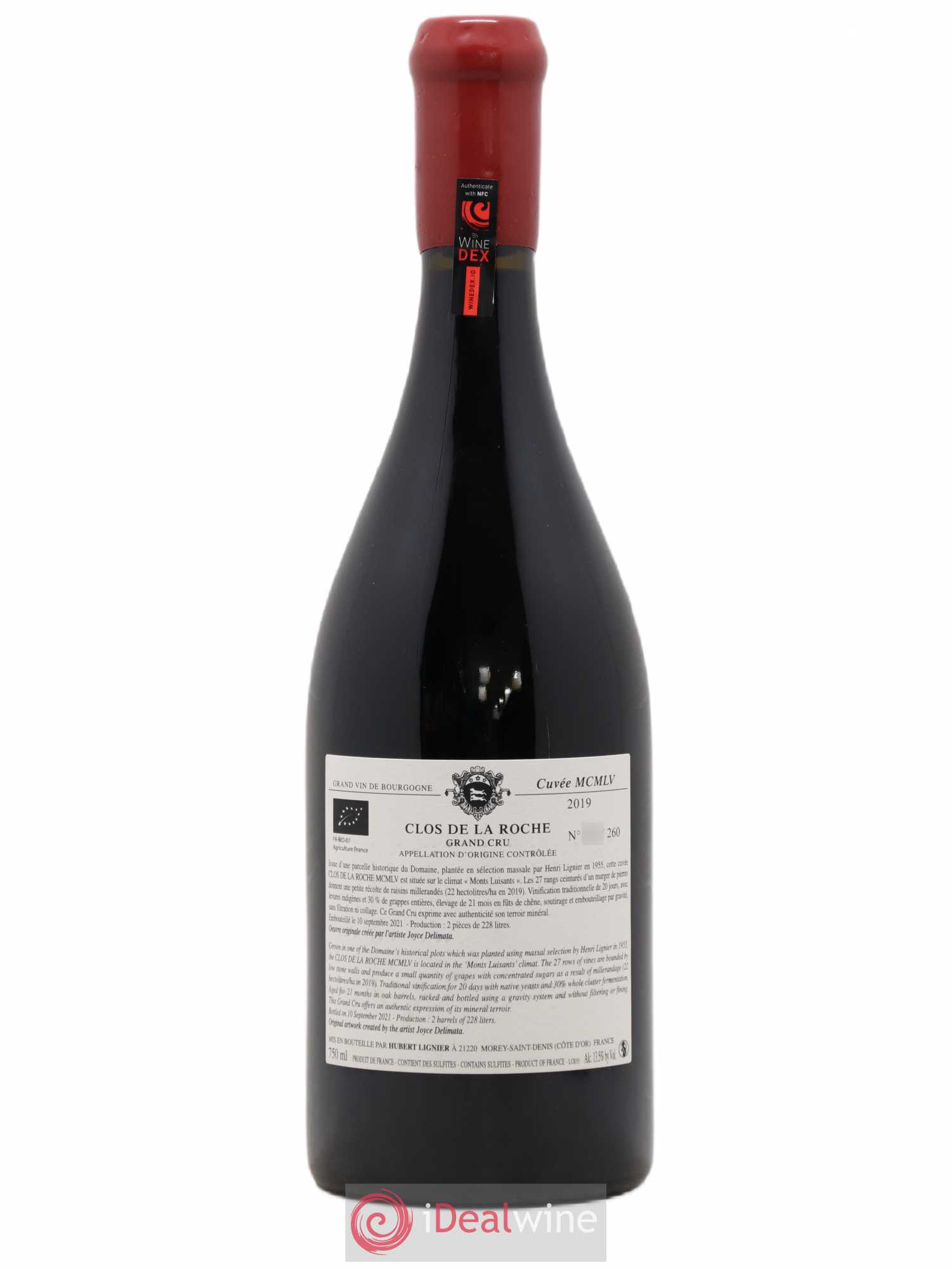 Clos de la Roche Grand Cru Hubert Lignier Cuvée MCMLV 2019 - Posten von 1 Flasche - 1