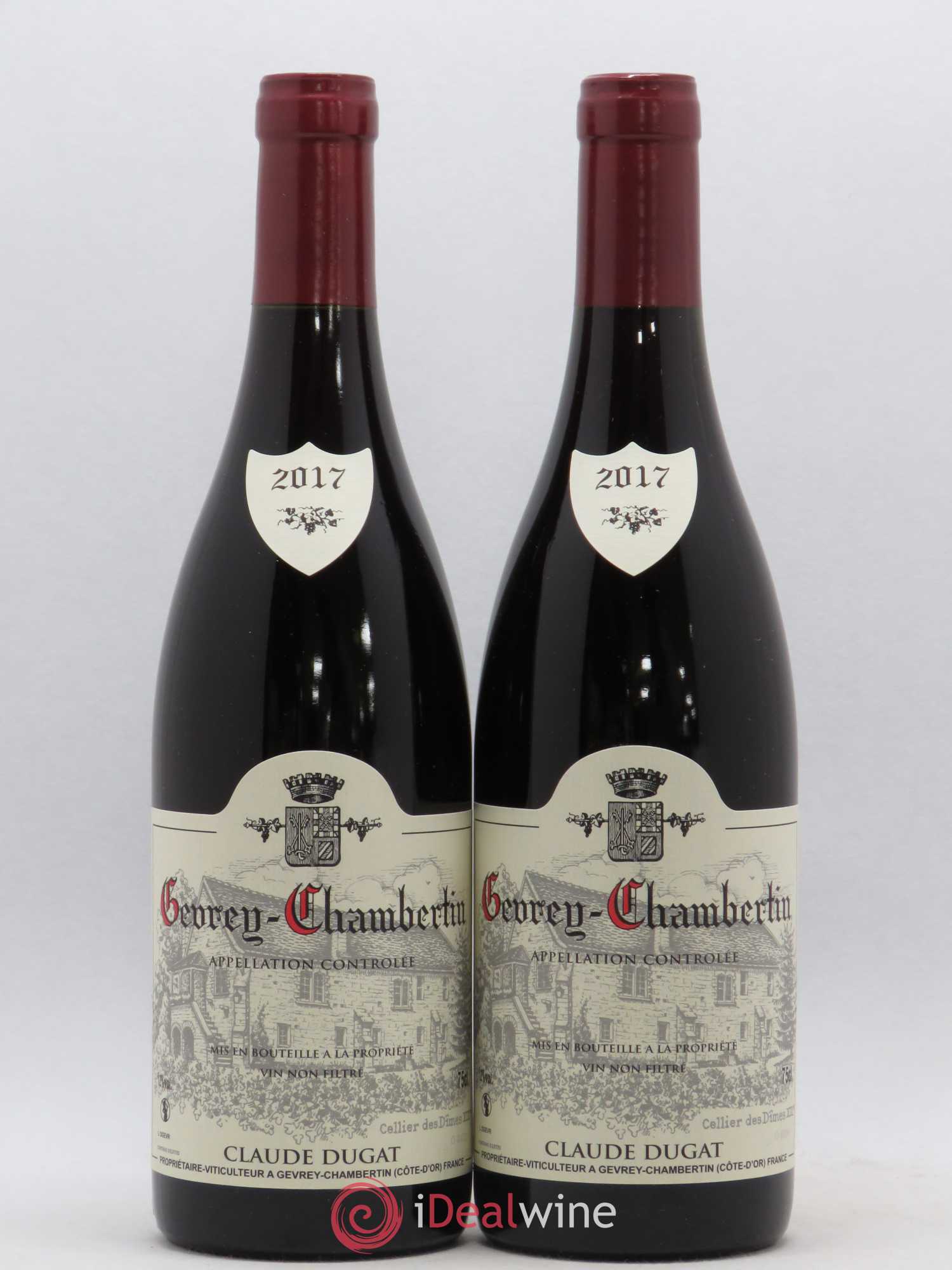 Gevrey-Chambertin Claude Dugat (sans prix de réserve) 2017 - Lot de 2 bouteilles - 0