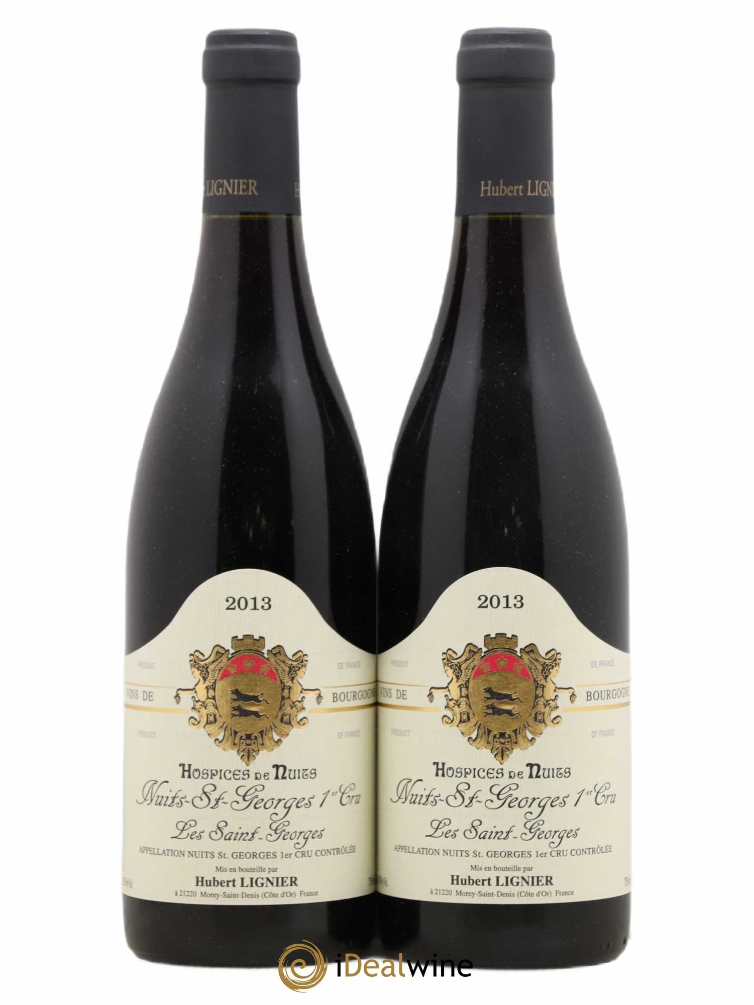 Nuits-Saint-Georges 1er Cru Les Saint-Georges Domaine Hubert Lignier Hospices de Nuits 2013 - Posten von 2 Flaschen - 0