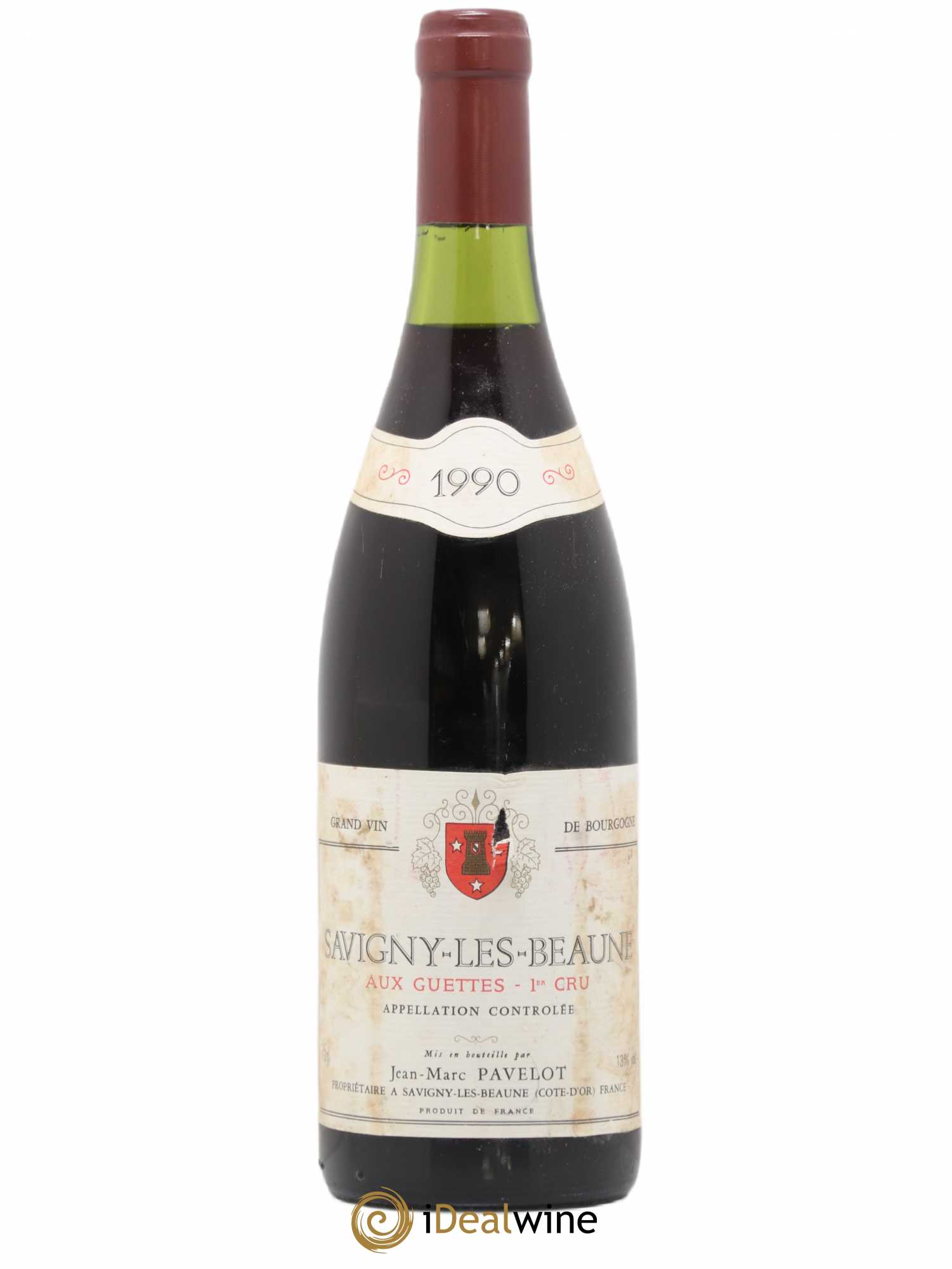 Savigny-lès-Beaune 1er Cru Aux Guettes Domaine Pavelot 1990 - Lot de 1 bouteille - 0