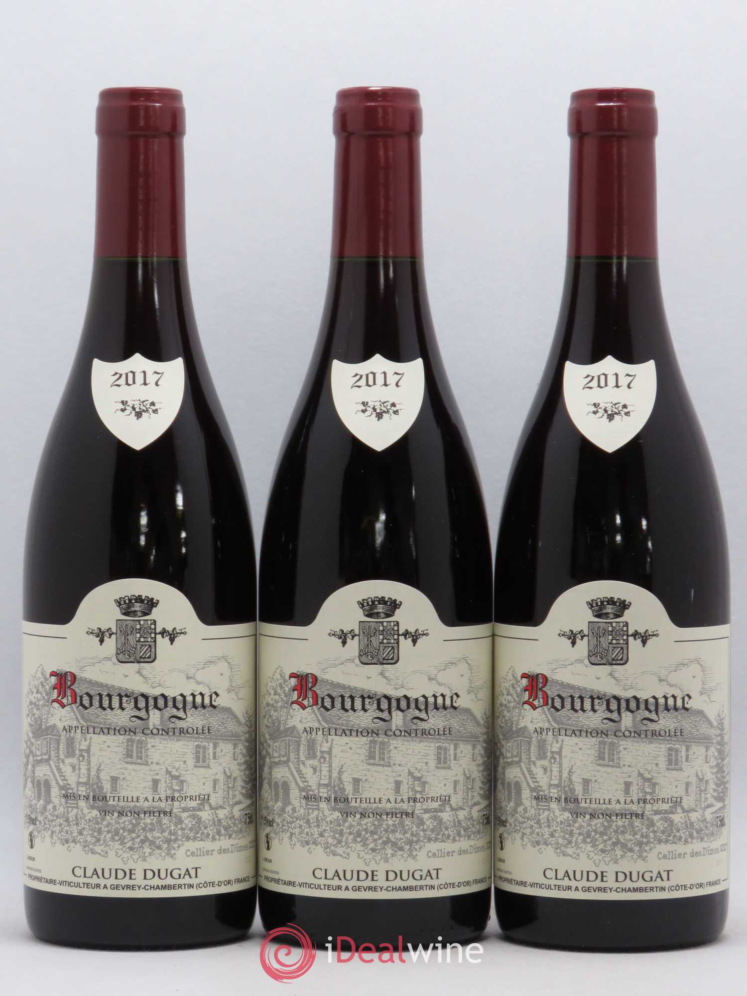 Bourgogne Claude Dugat 2017 - Lot de 3 bouteilles - 0