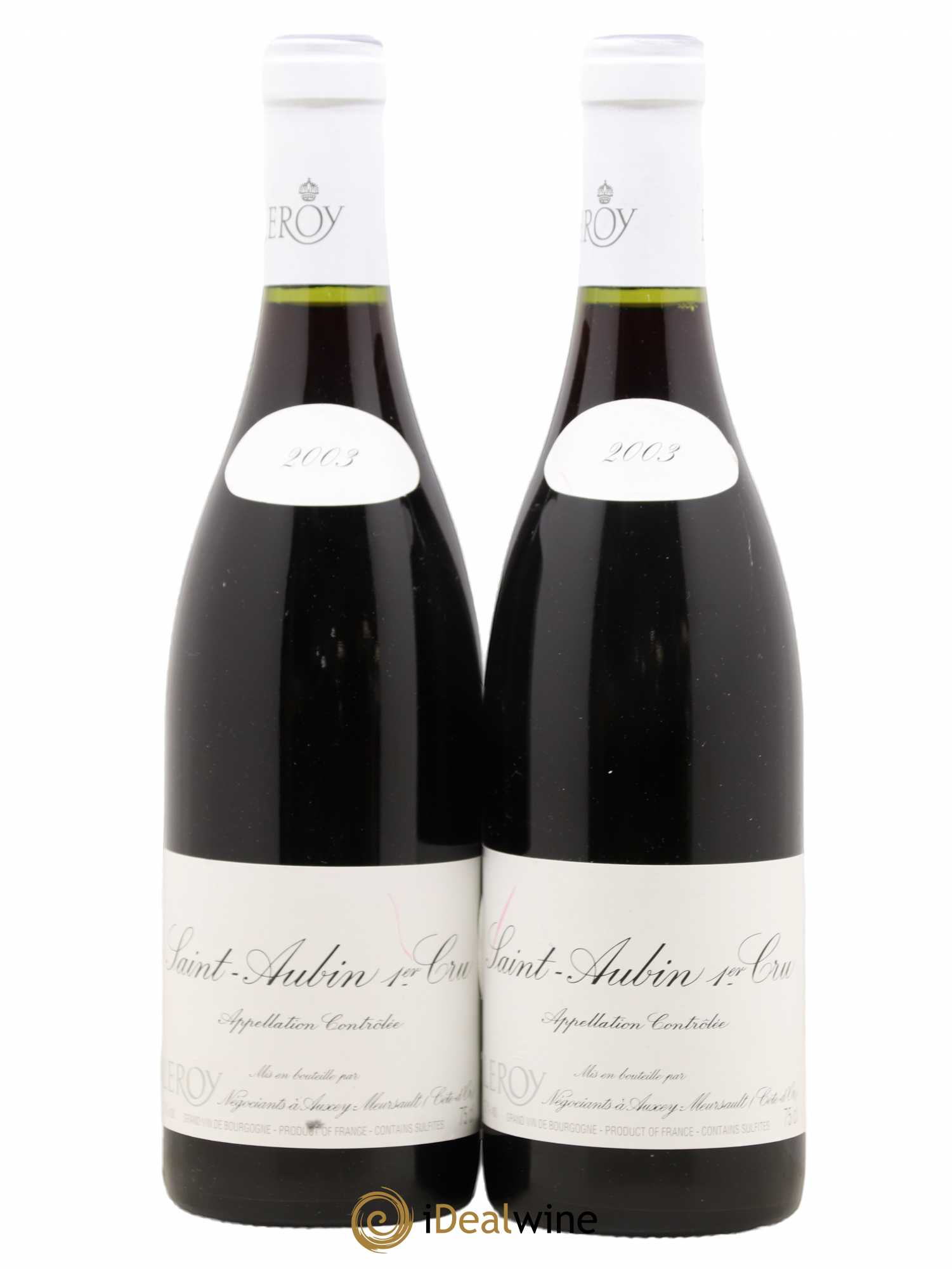 Saint-Aubin 1er Cru Leroy SA 2003 - Lot de 2 bouteilles - 0