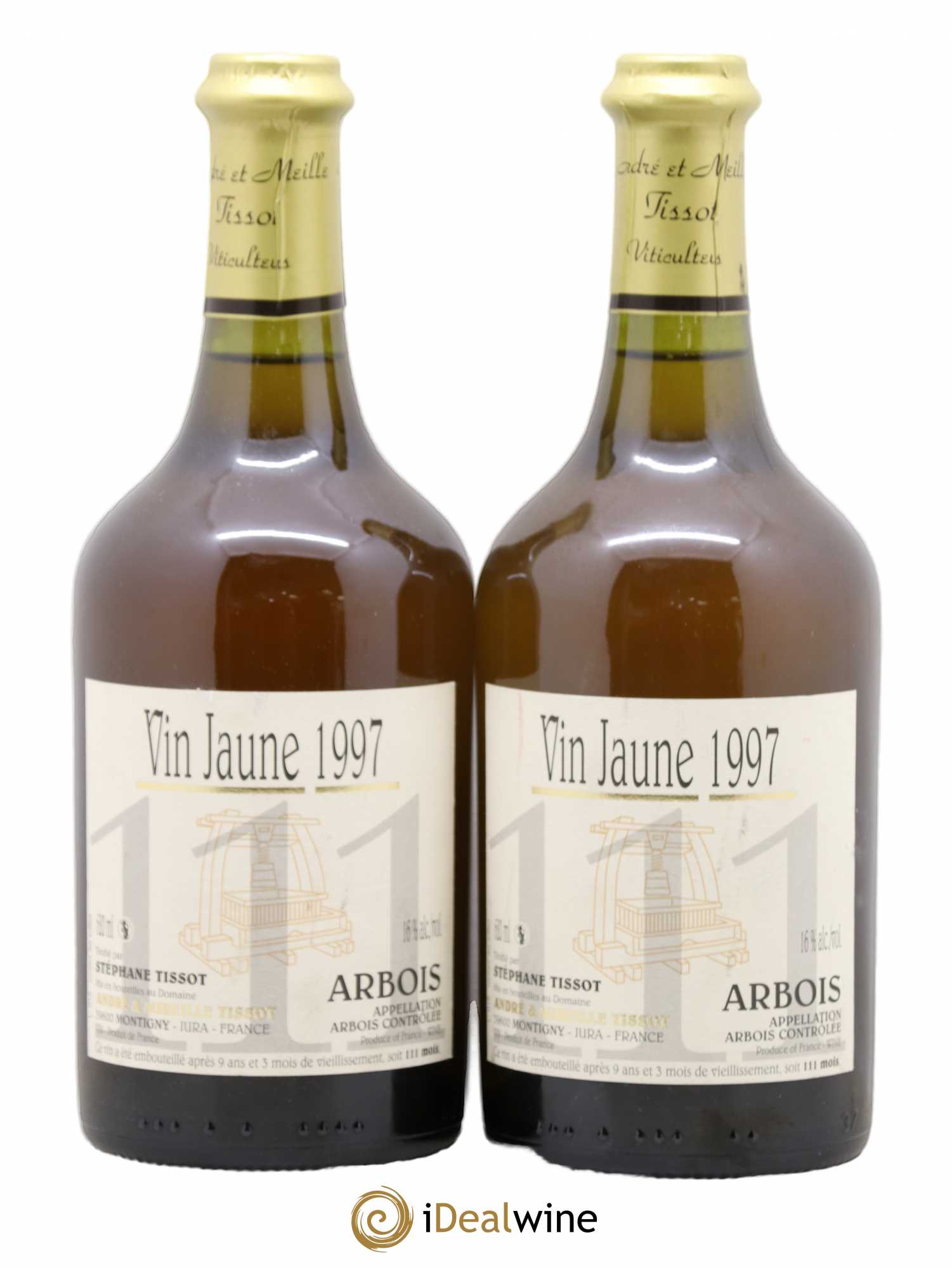 Arbois Vin Jaune Jacques Tissot 1997 - Lot de 2 bouteilles - 0