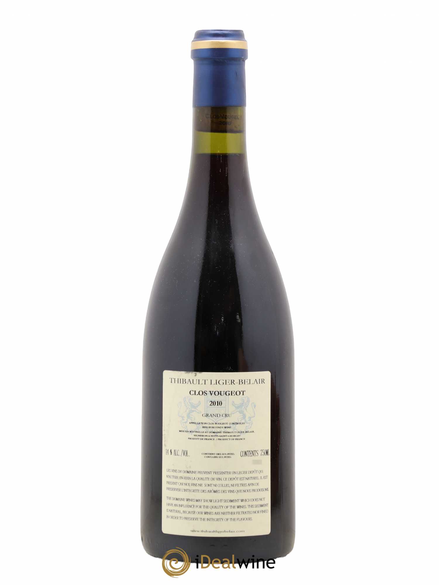 Clos de Vougeot Grand Cru Thibault Liger-Belair 2010 - Lot de 1 bouteille - 1