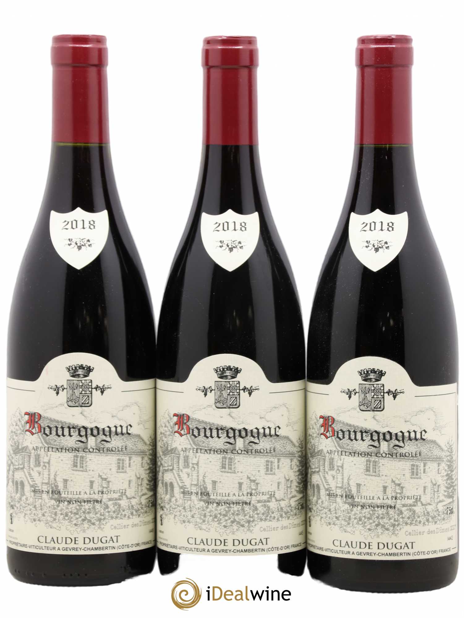 Bourgogne Claude Dugat 2018 - Lot de 3 bouteilles - 0