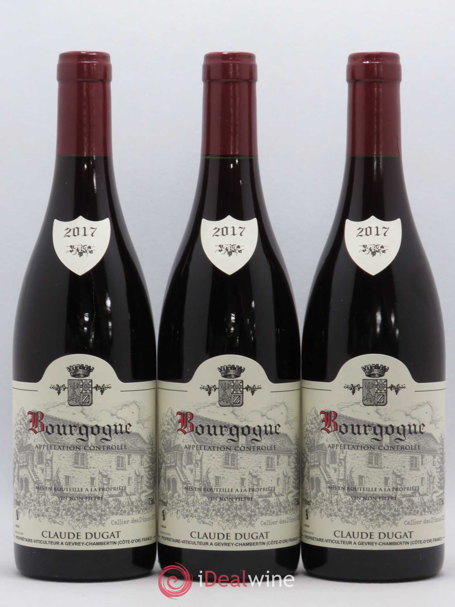 Bourgogne Claude Dugat 2017 - Lot de 3 bouteilles - 0