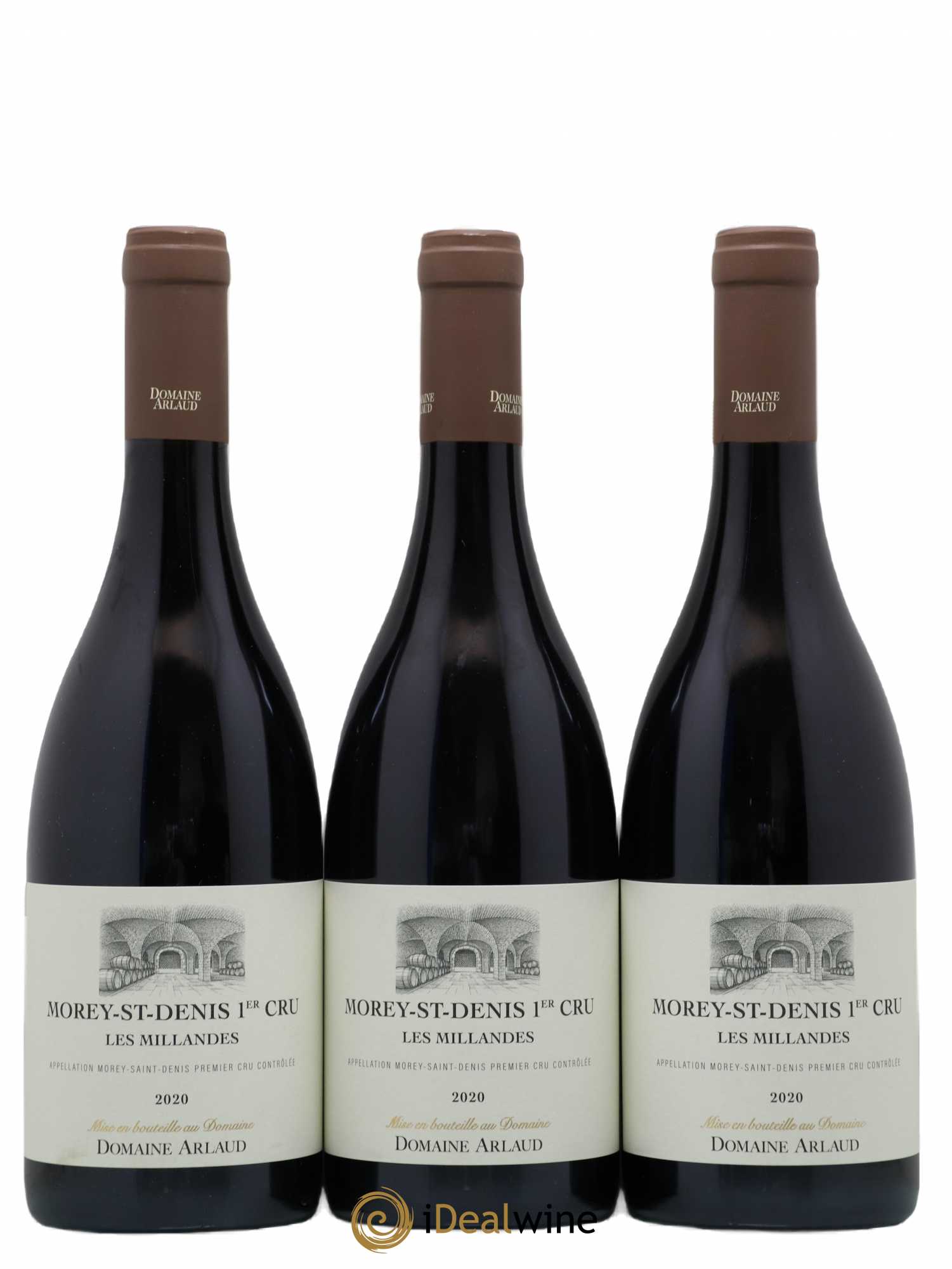 Morey-Saint-Denis 1er Cru Les Millandes Arlaud 2020 - Lot de 3 bouteilles - 0