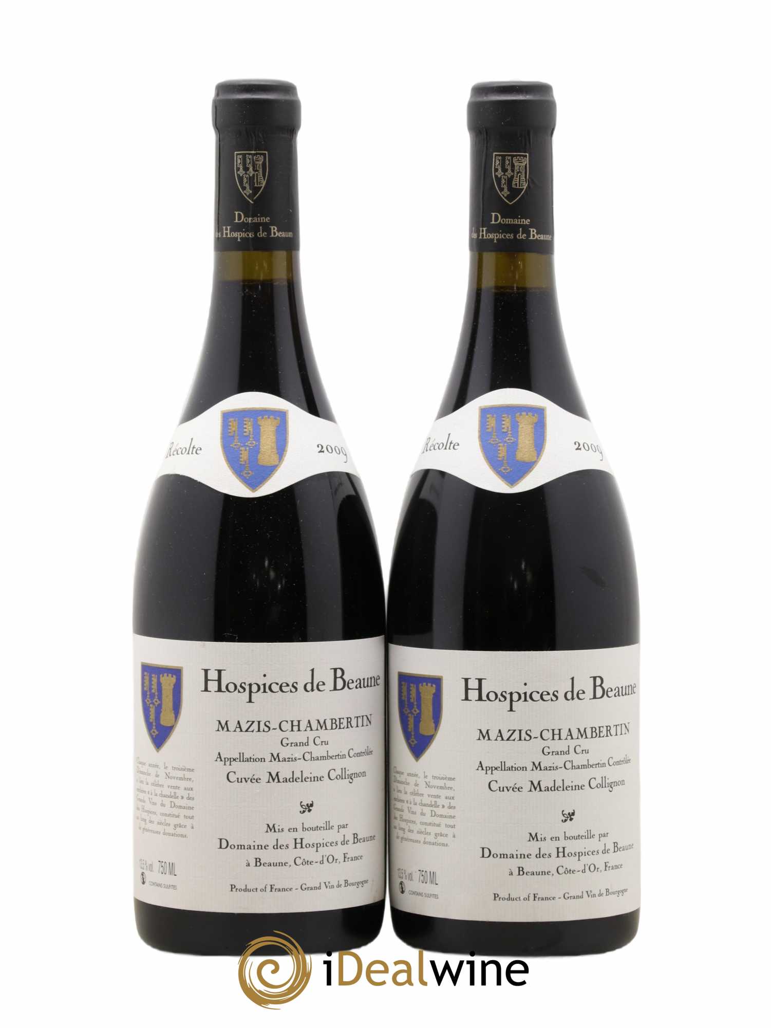 Mazis-Chambertin Grand Cru Cuvée Madeleine Collignon Hospices de Beaune 2009 - Lot de 2 bouteilles - 0